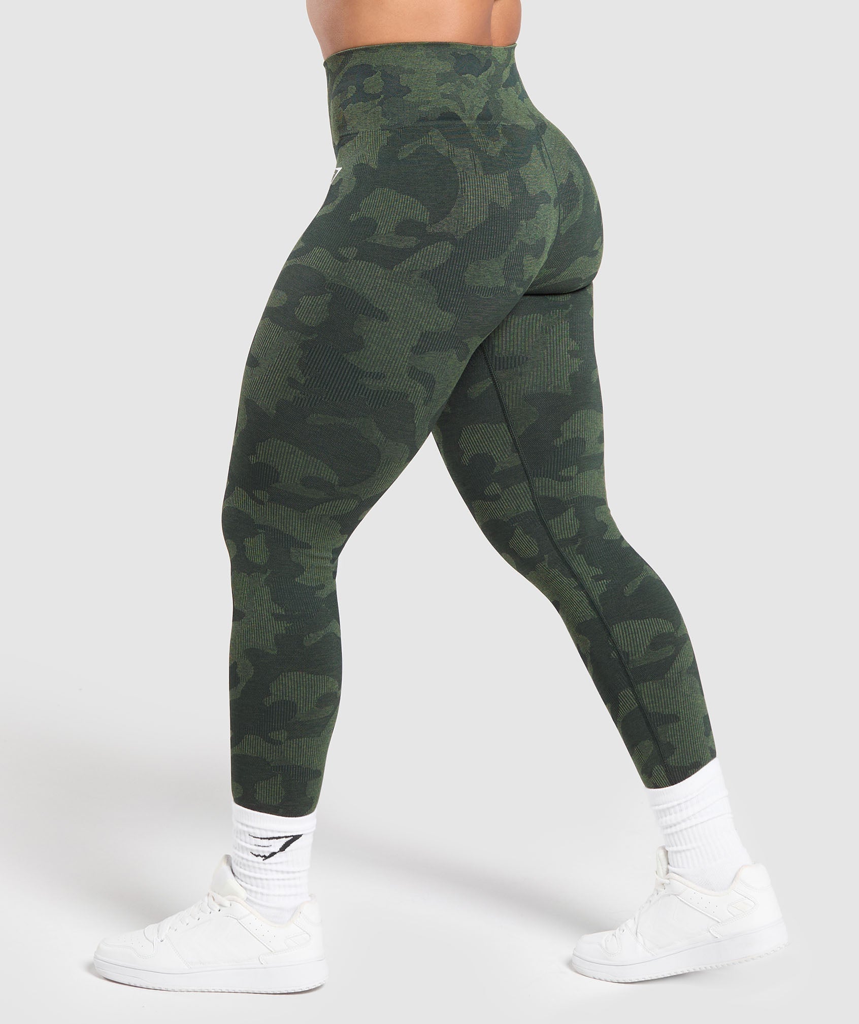 Gymshark Adapt Camo Seamless Leggings - Victory Green/ Force Green