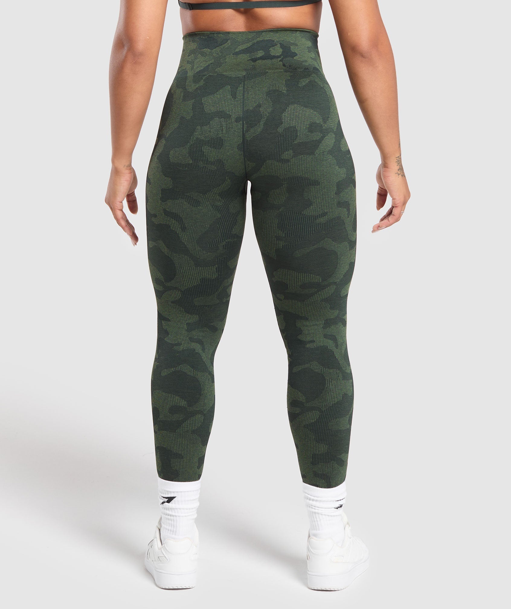 Gymshark Adapt Camo Seamless Leggings - Victory Green/ Force Green