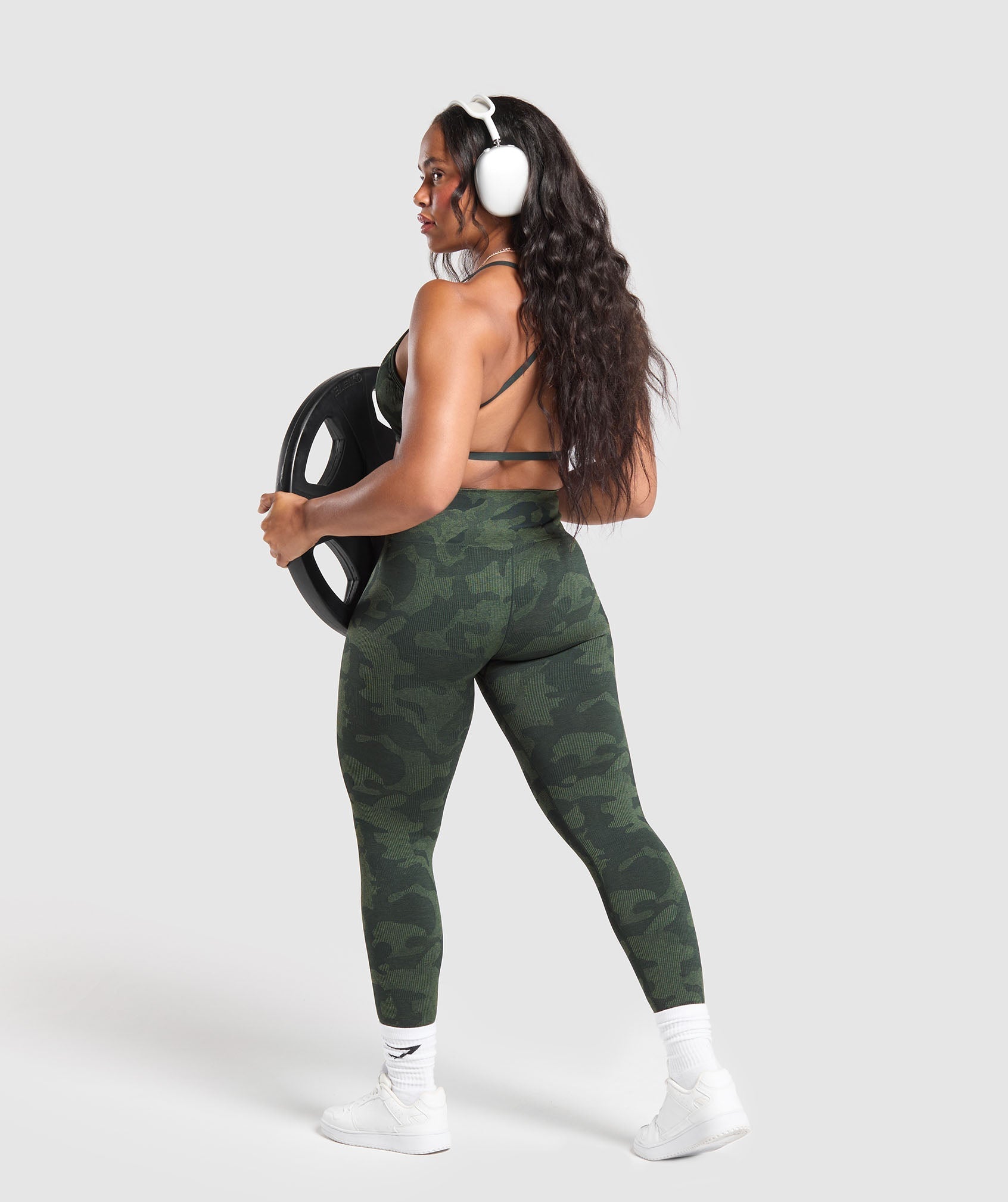 Gymshark Adapt Camo Seamless Leggings - Victory Green/ Force Green