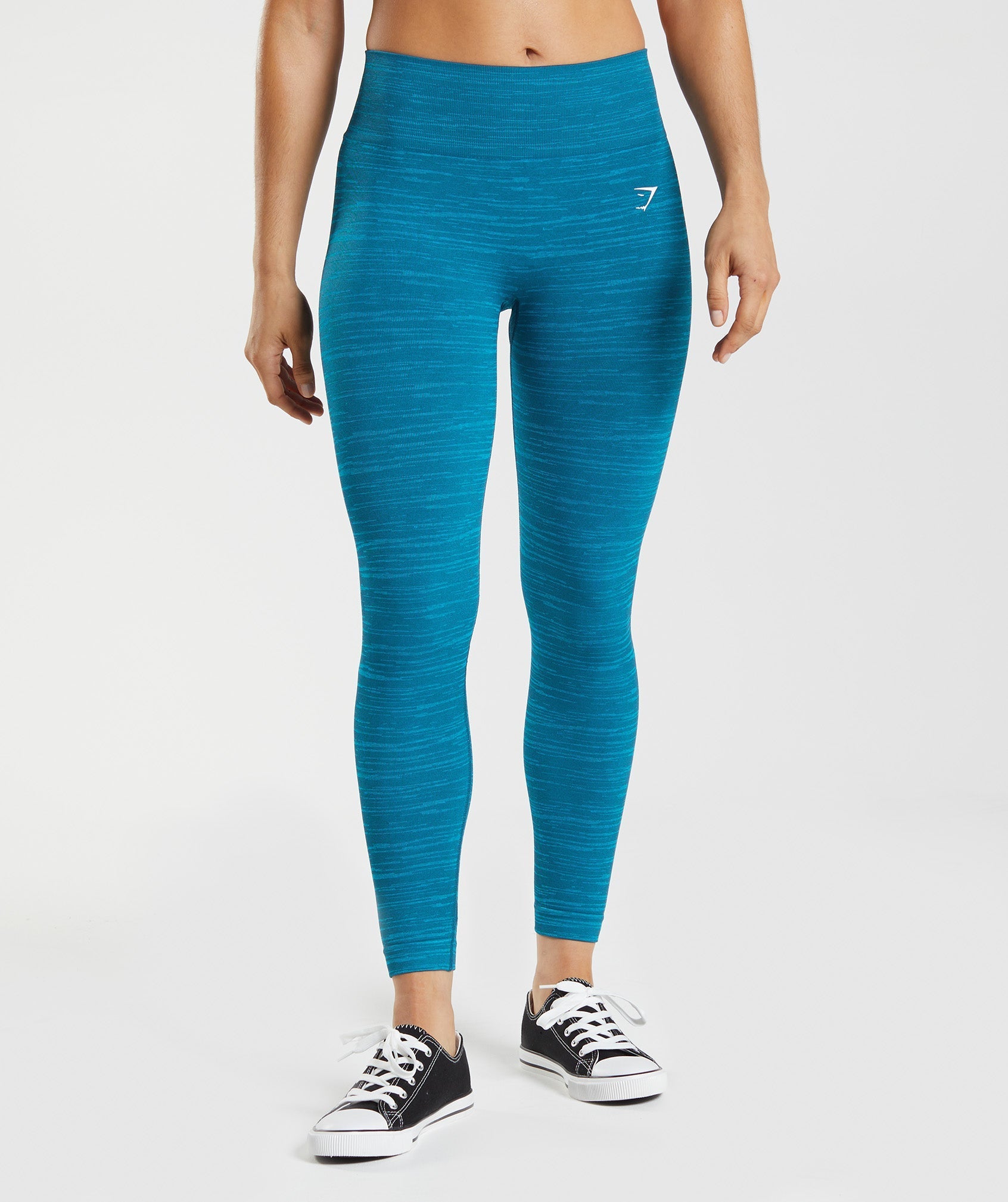 Gymshark Adapt Marl Seamless Leggings - Atlantic Blue/Shark Blue