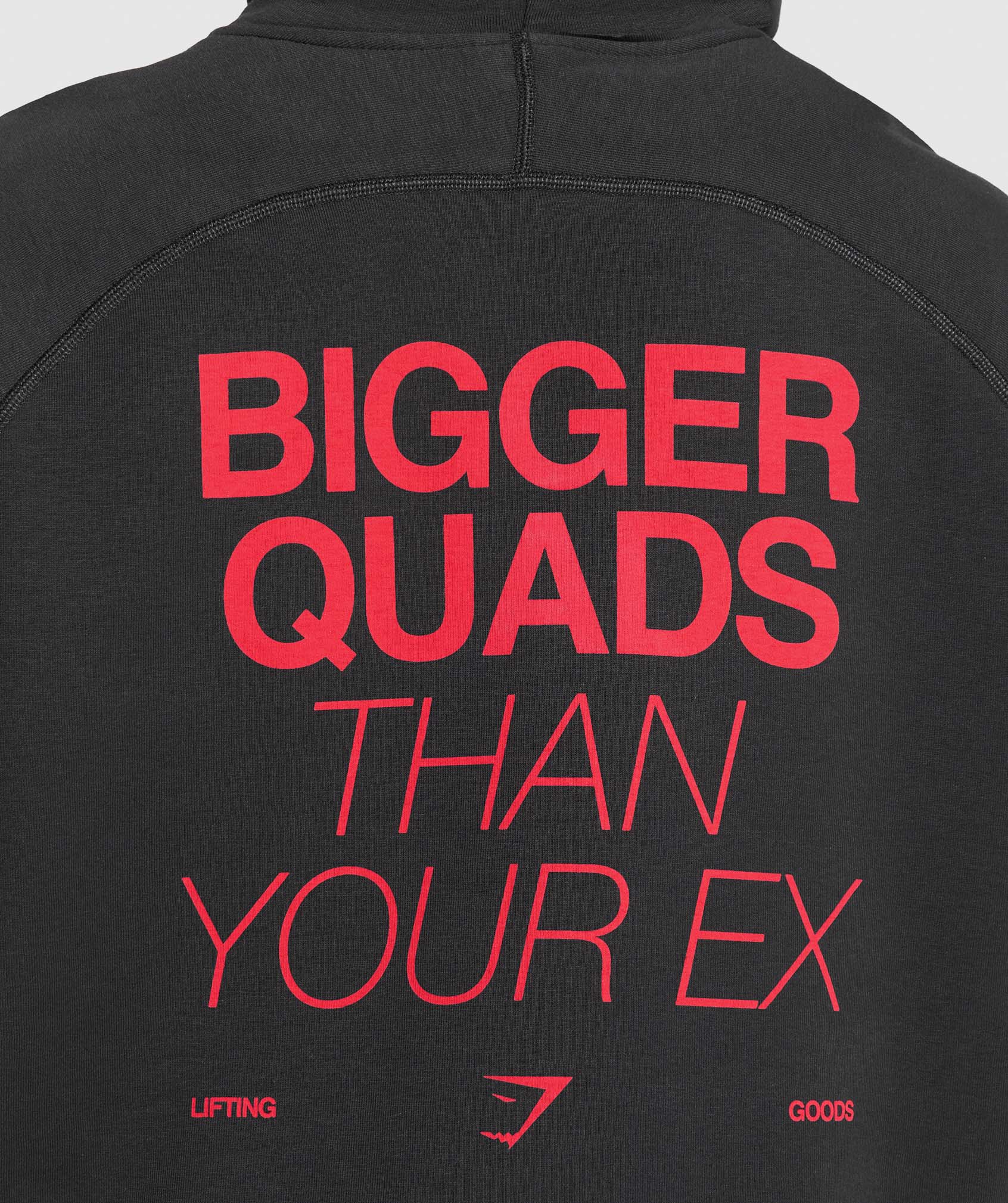 Gymshark Bigger Quads Than Your Ex Brushed Hoodie - Black