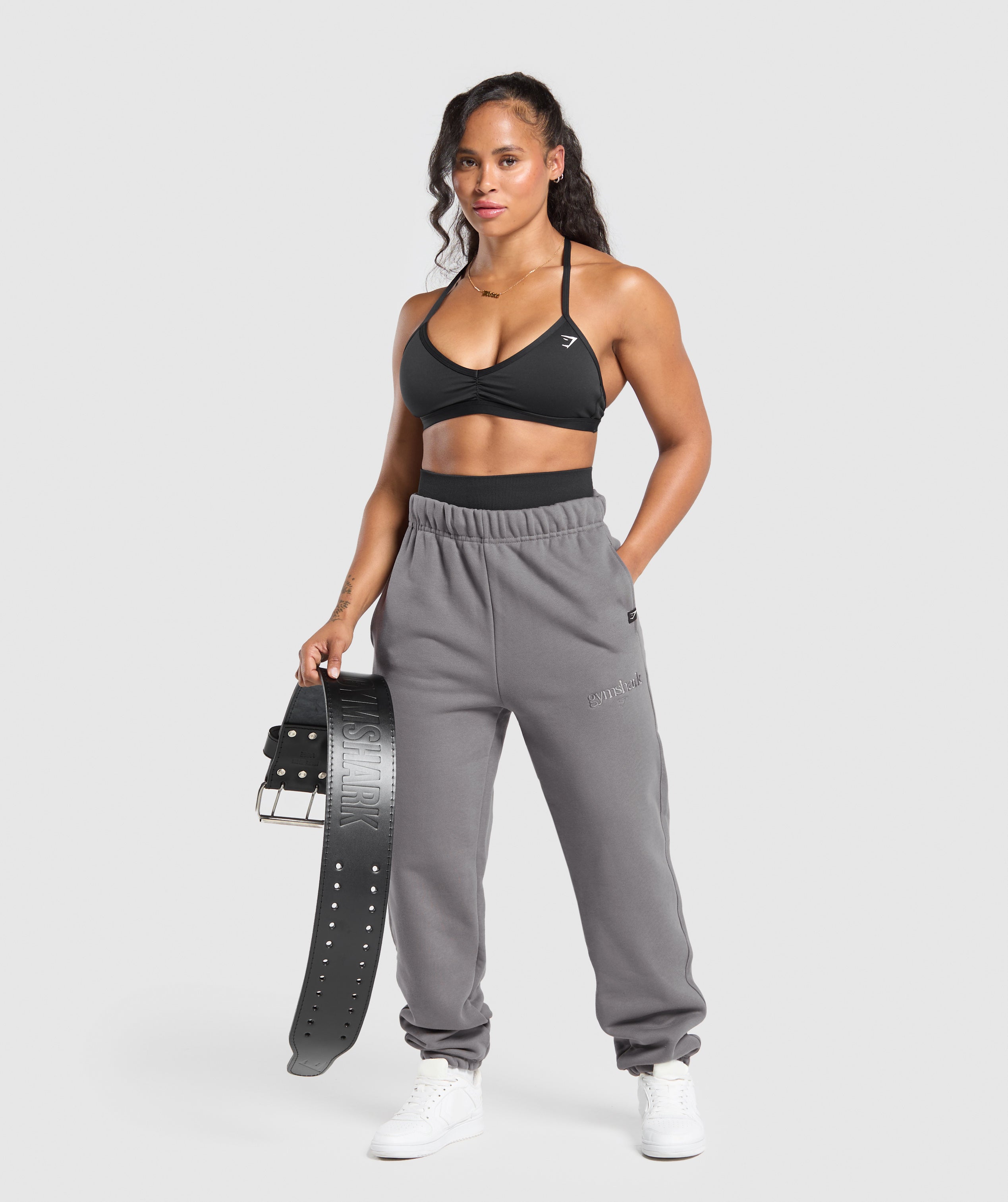 Gymshark Embroidered Gymshark Oversized Jogger - Brushed Grey