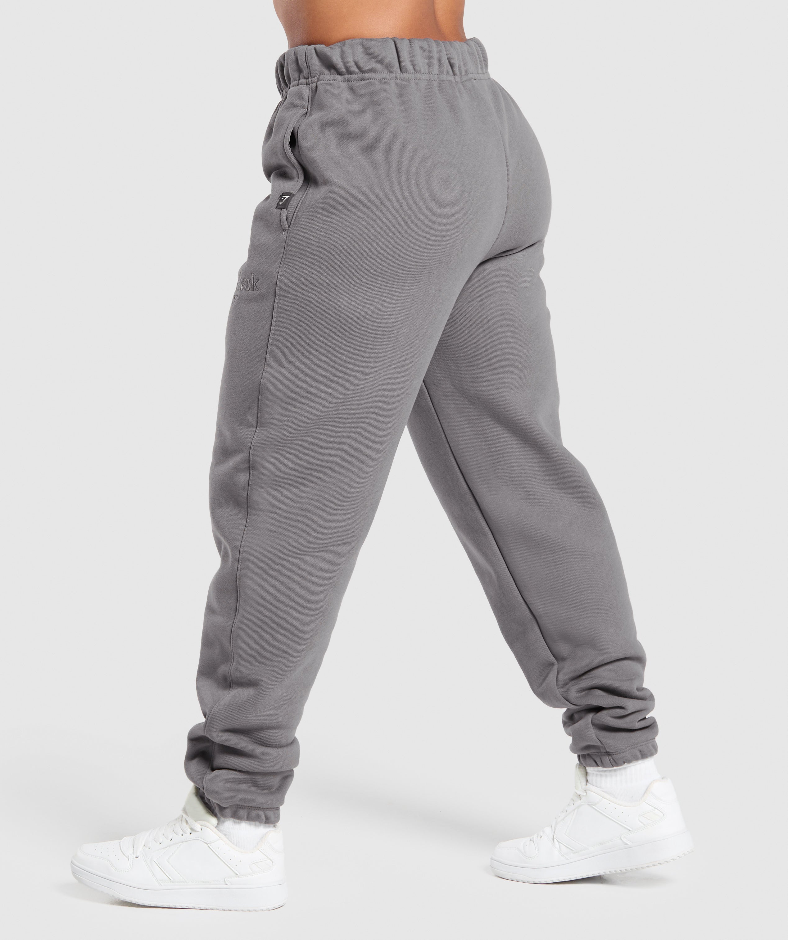 Gymshark Embroidered Gymshark Oversized Jogger - Brushed Grey