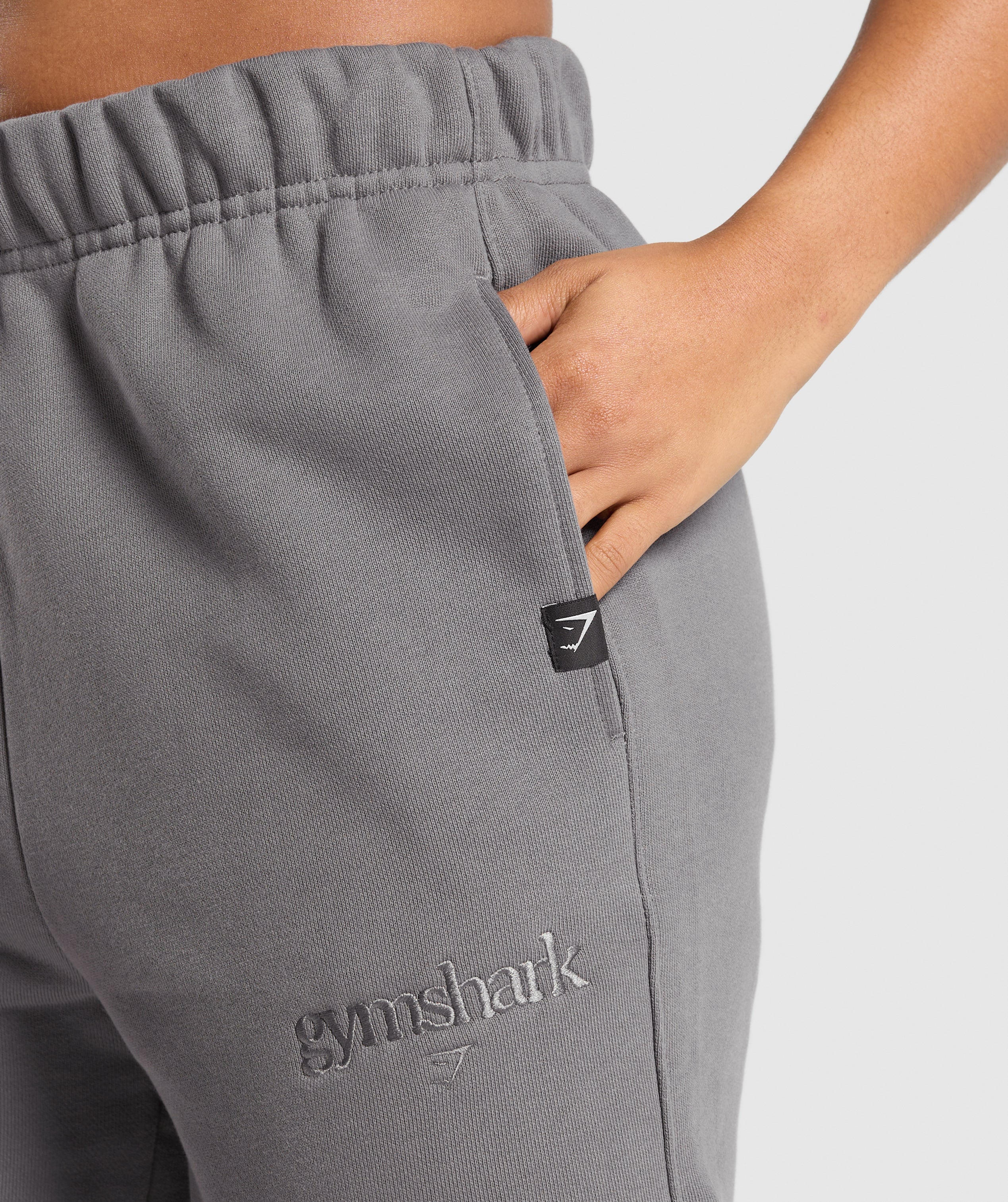 Gymshark Embroidered Gymshark Oversized Jogger - Brushed Grey