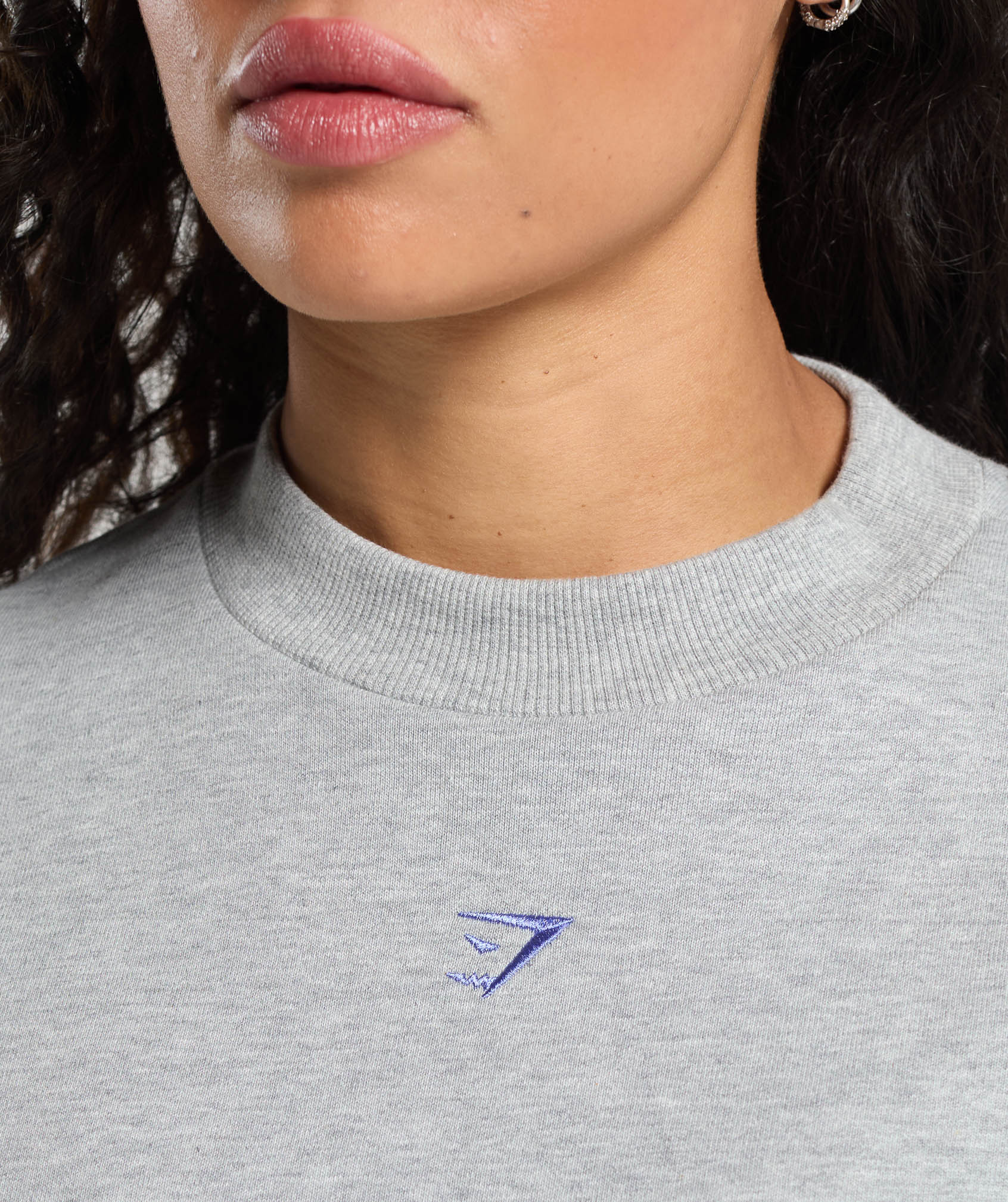 Gymshark Lifting Club Oversized Sweatshirt - Light Grey Core Marl