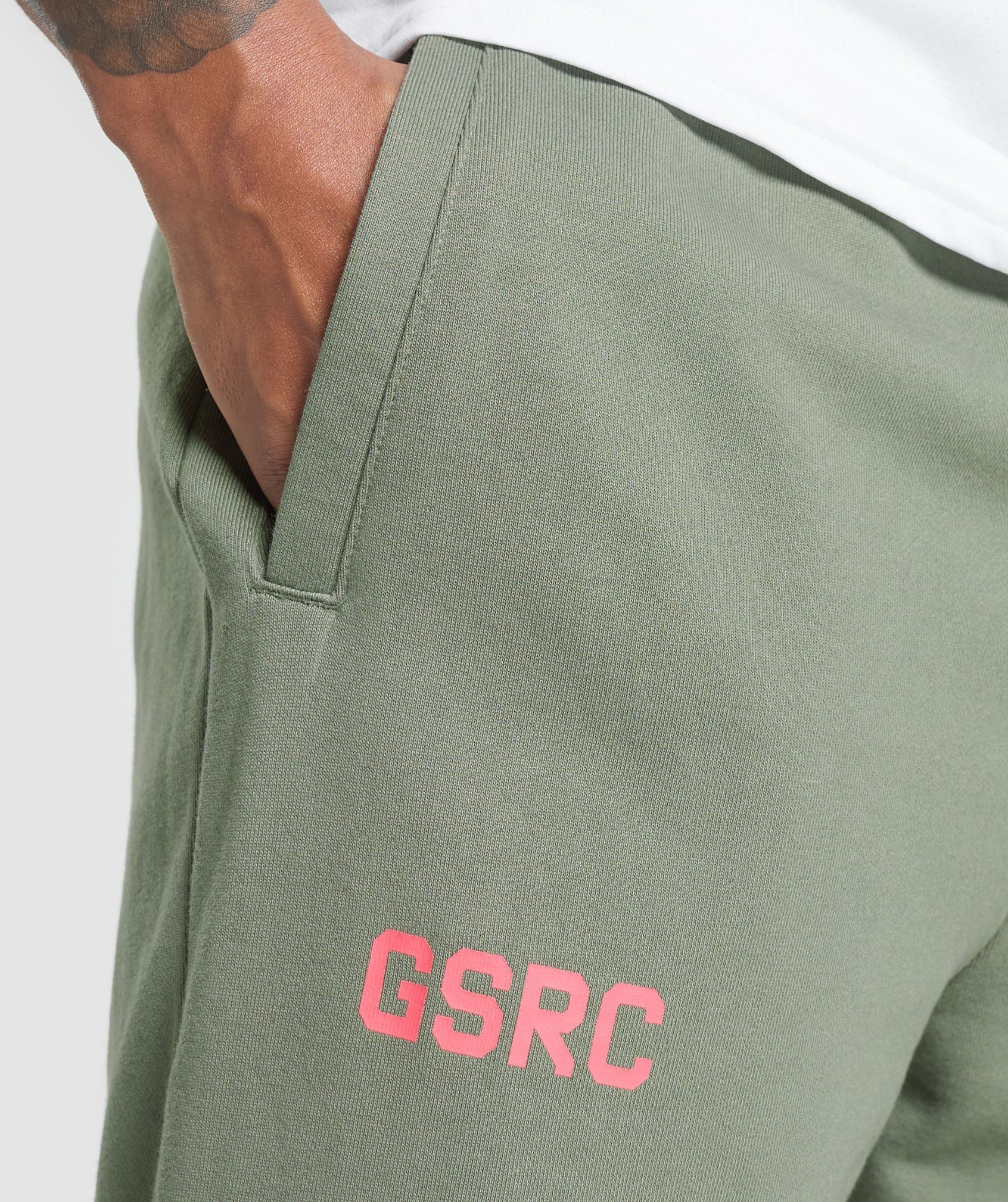 Gymshark Running Graphic Joggers - Unit Green