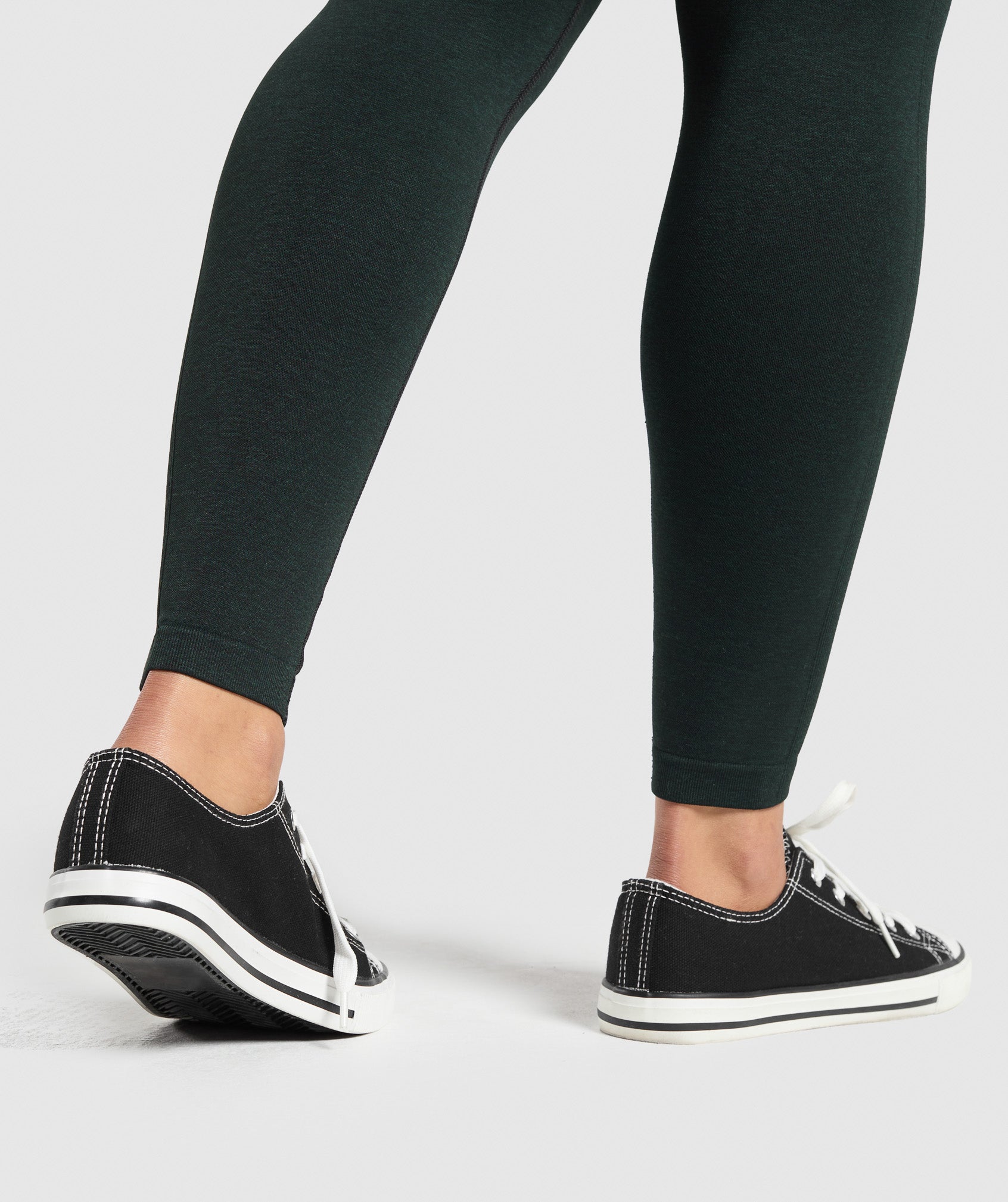 Gymshark Lift Seamless Leggings - Victory Green/Black Marl