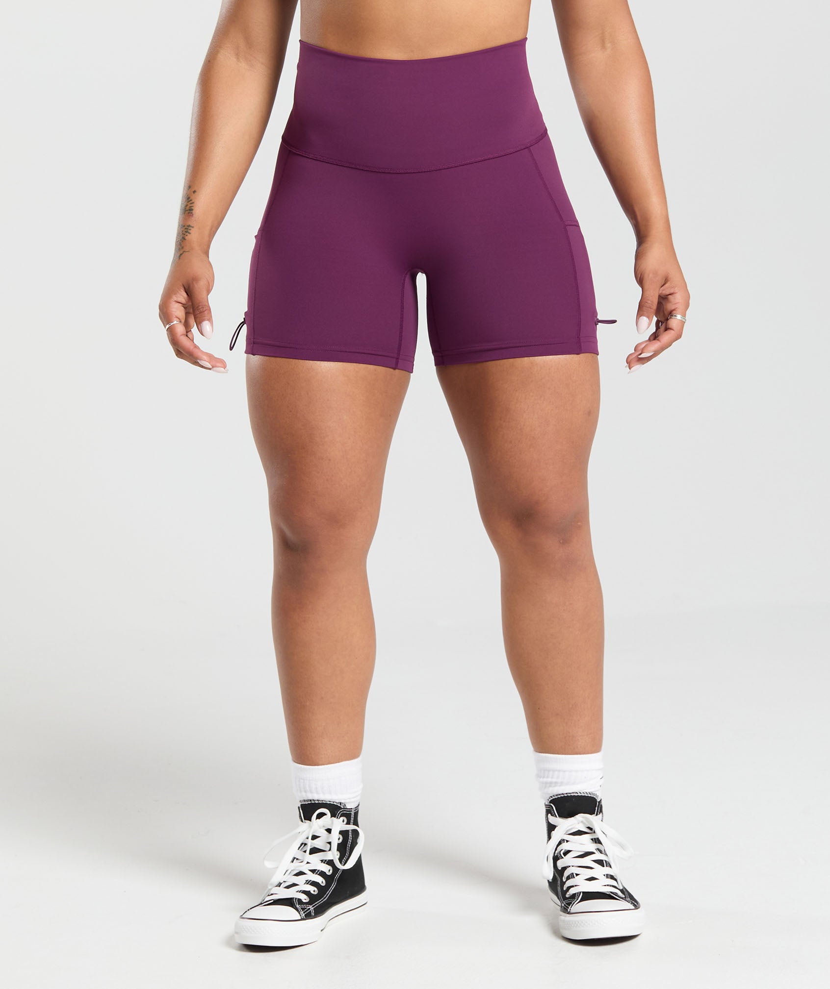 Gymshark Legacy Logo Tight Shorts - Magenta Purple