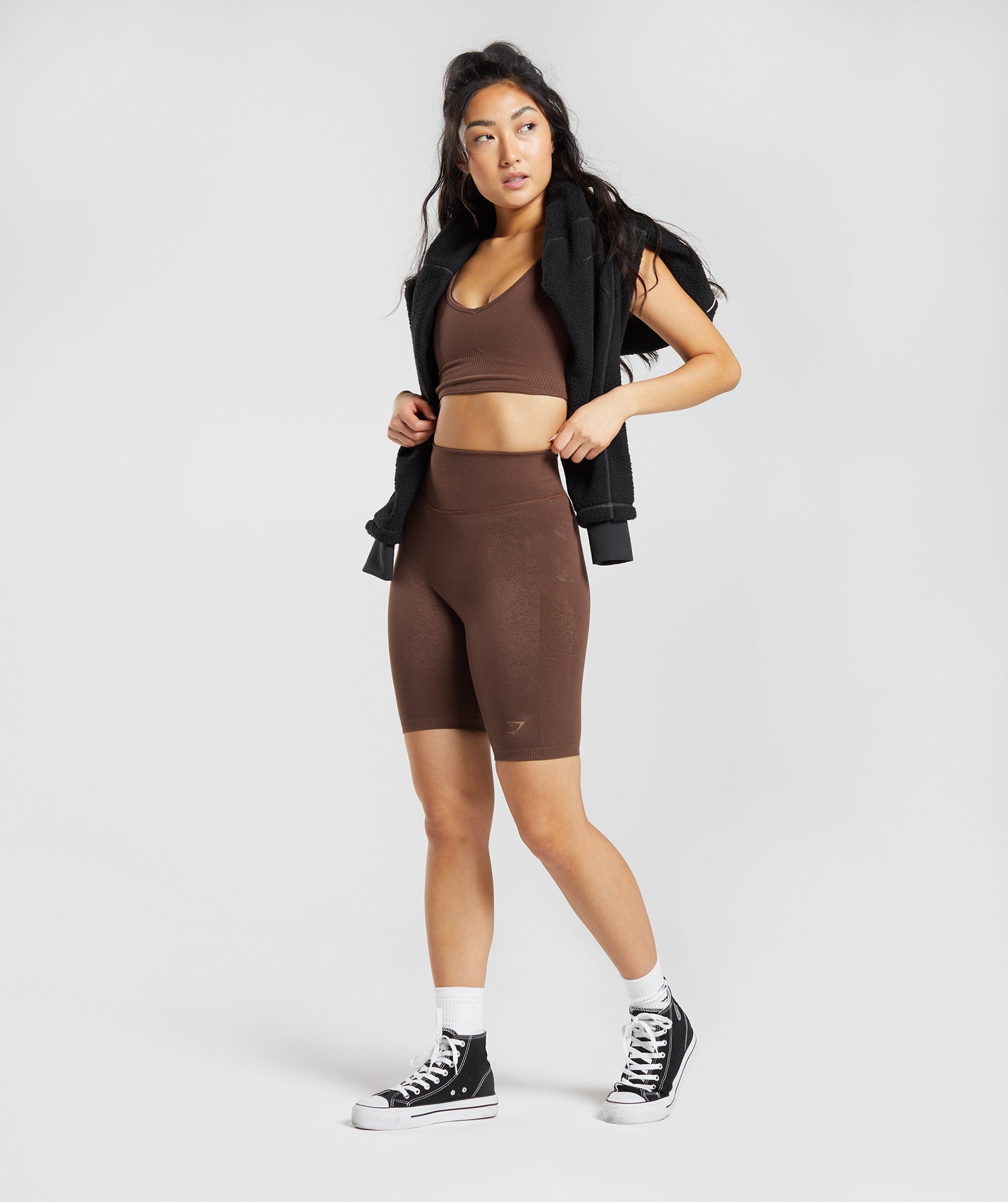 Gymshark Rest Day Seamless Shorts - Oak Brown