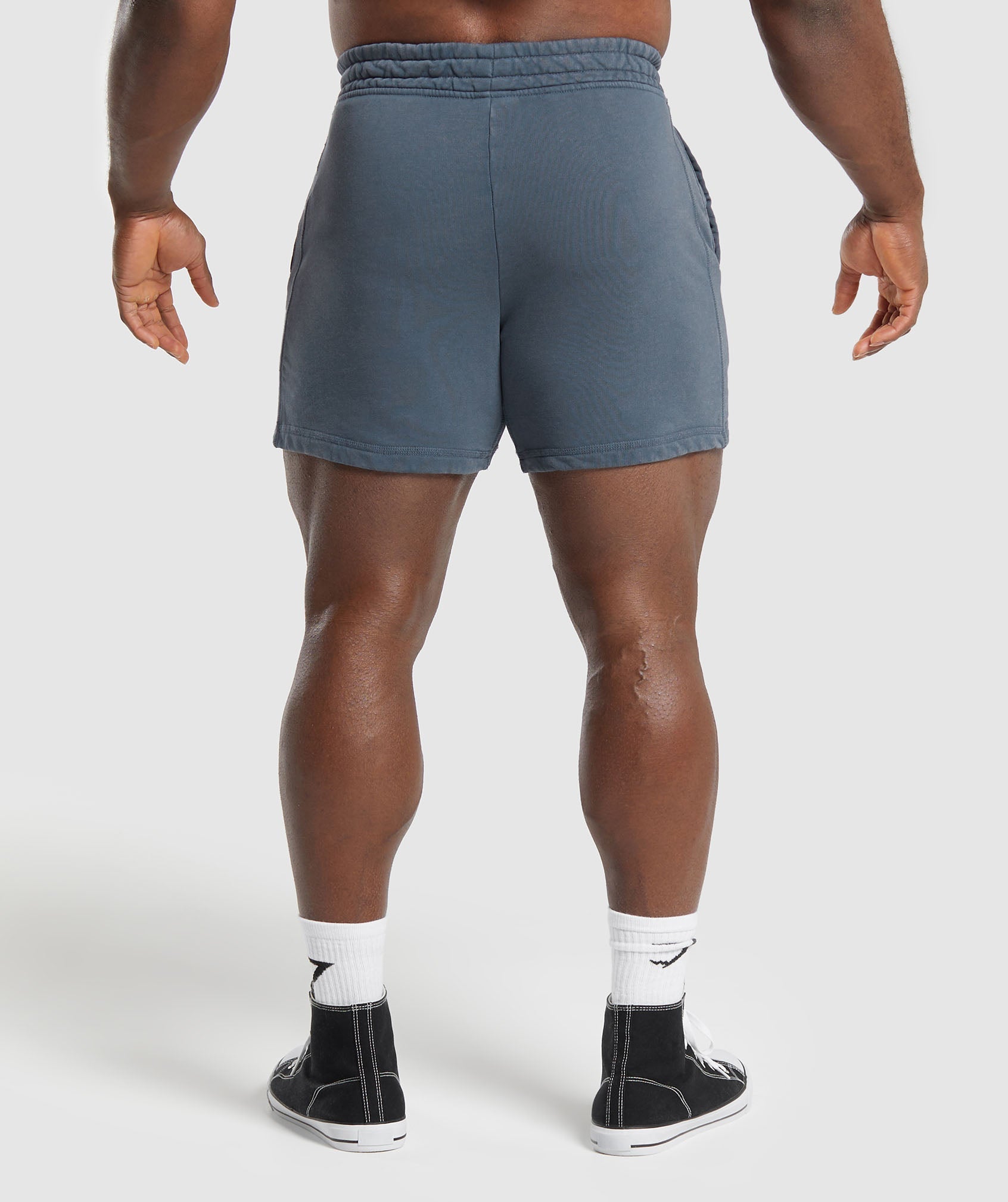Gymshark Heritage Washed 5" Shorts - Titanium Blue