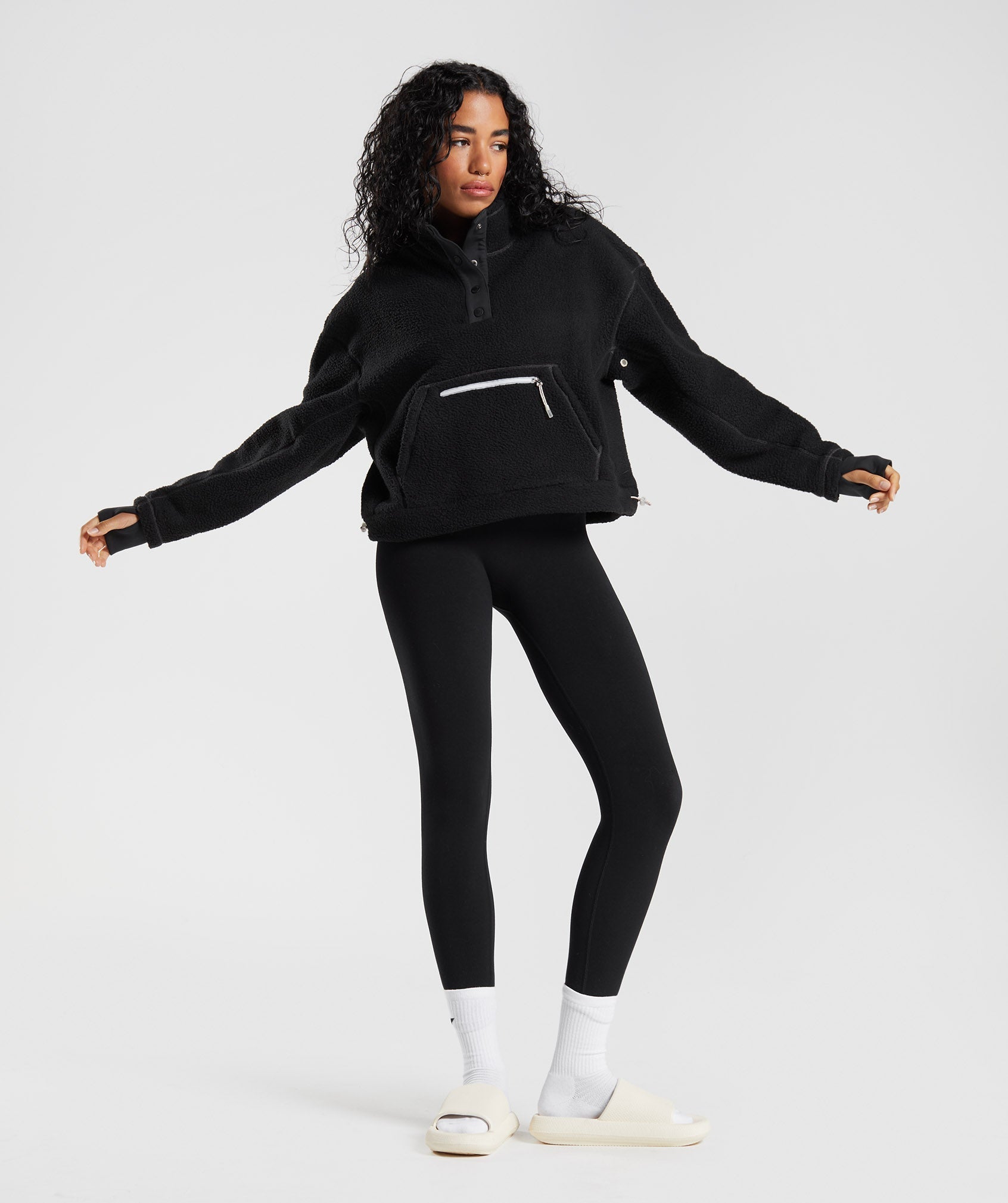 Gymshark Pause Borg Pullover - Black