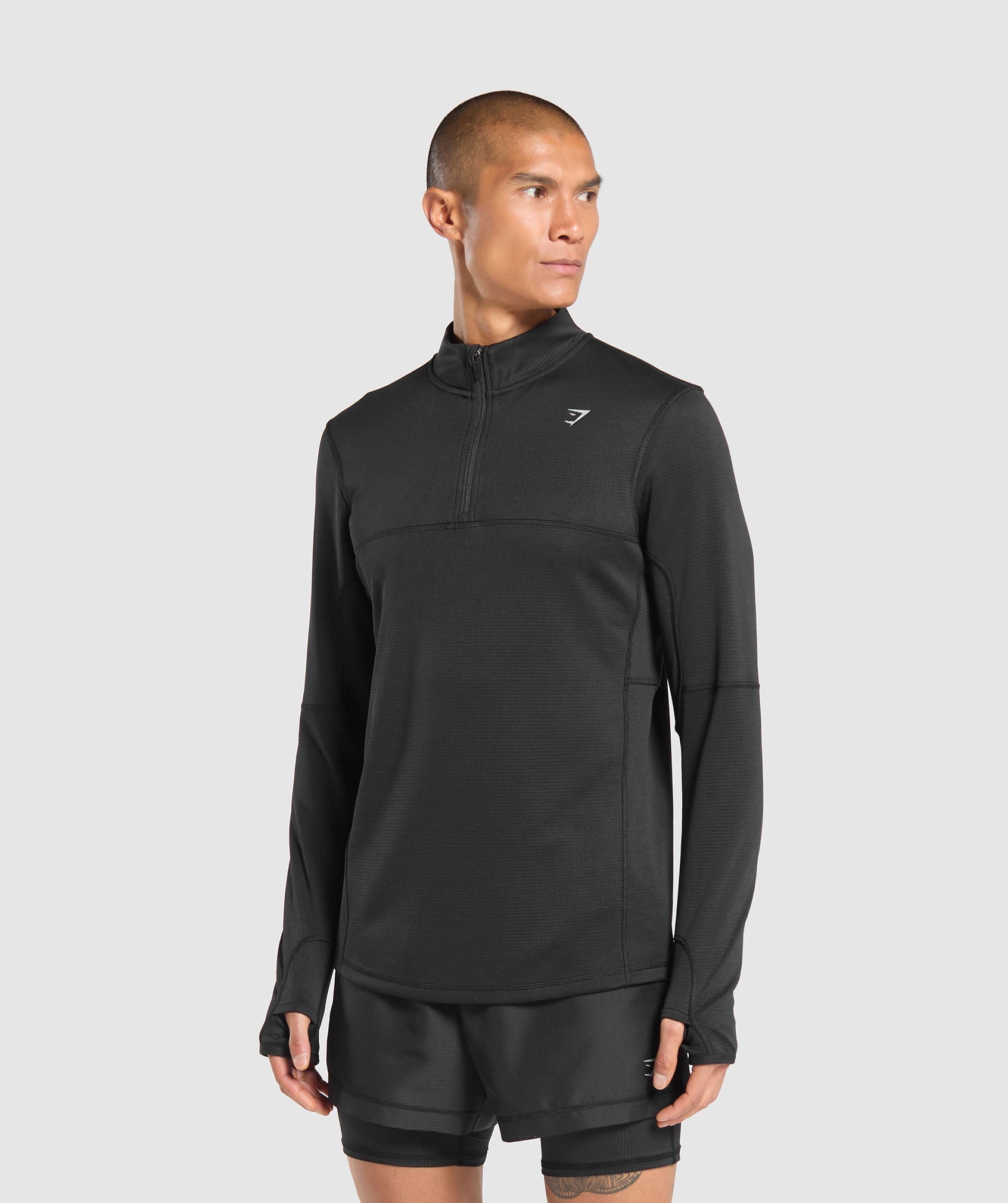 Gymshark Running 1/4 Zip - Black