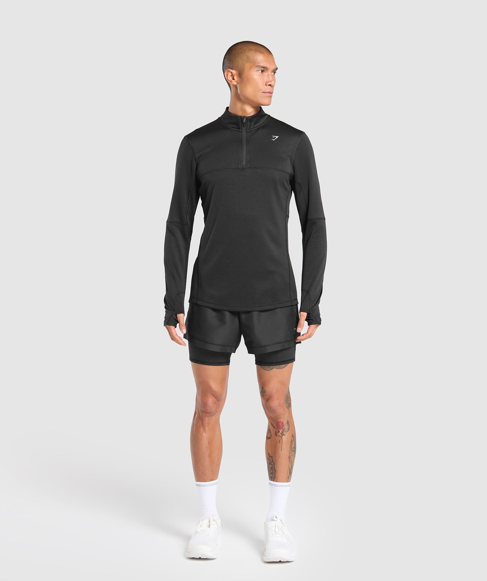 Gymshark Running 1/4 Zip - Black