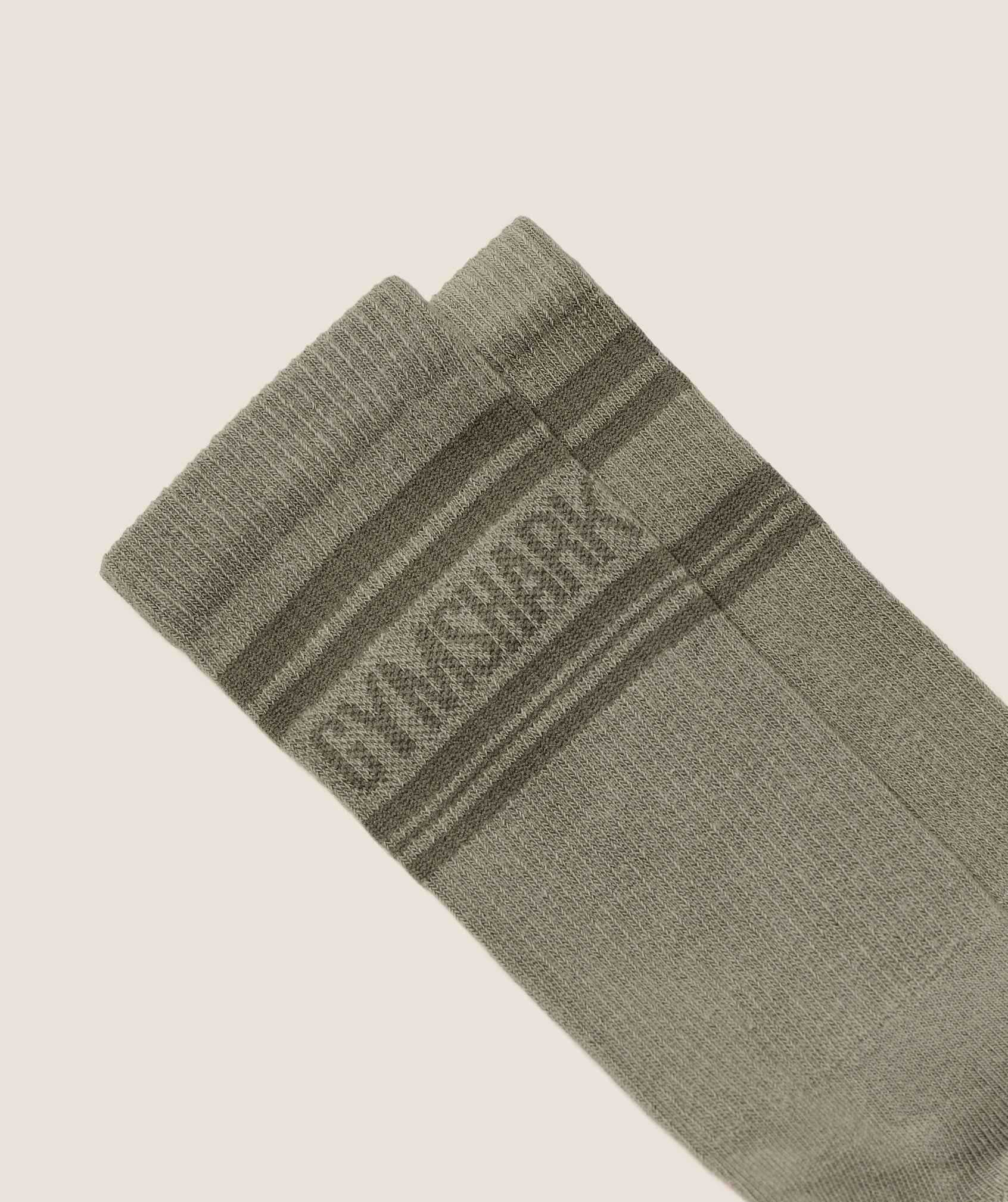 Gymshark Stripe Crew Single - Linen Brown/ Camo Brown