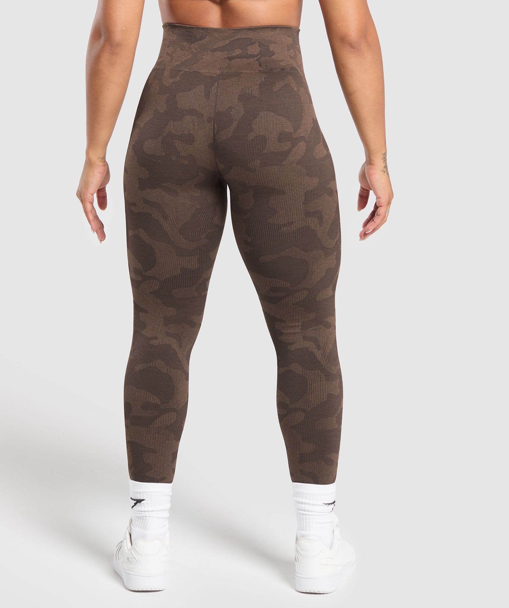 Gymshark Adapt Camo Seamless Leggings - Deep Brown/ Soul Brown