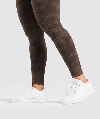 Gymshark Adapt Camo Seamless Leggings - Deep Brown/ Soul Brown