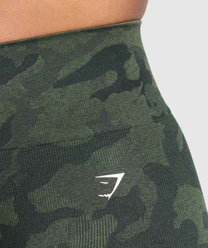 Gymshark Adapt Camo Seamless Leggings - Victory Green/ Force Green