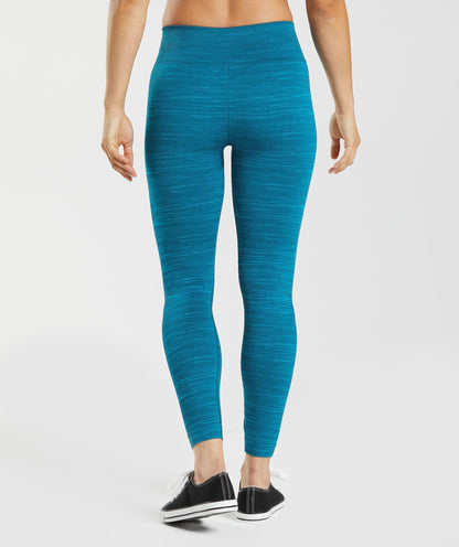 Gymshark Adapt Marl Seamless Leggings - Atlantic Blue/Shark Blue
