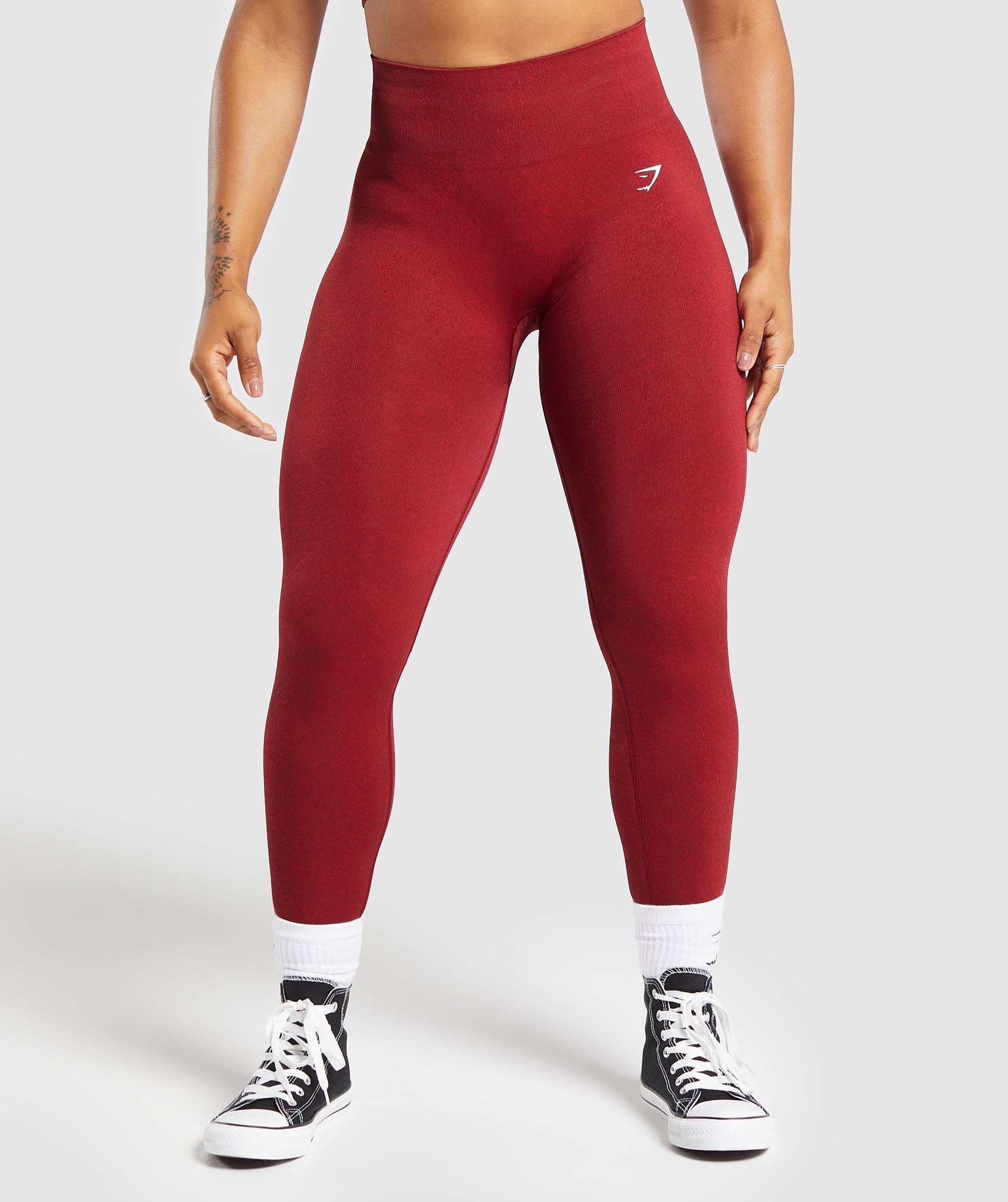 Gymshark Adapt Fleck Seamless Leggings - Reps Red/Conditioning Red