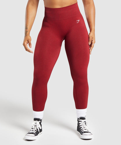 Gymshark Adapt Fleck Seamless Leggings - Reps Red/Conditioning Red