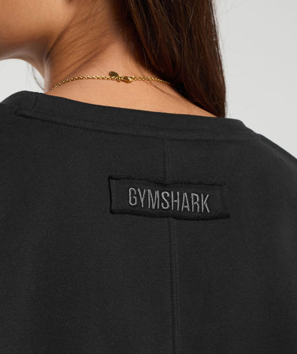 Gymshark Fleece Oversized Sweatshirt - Black