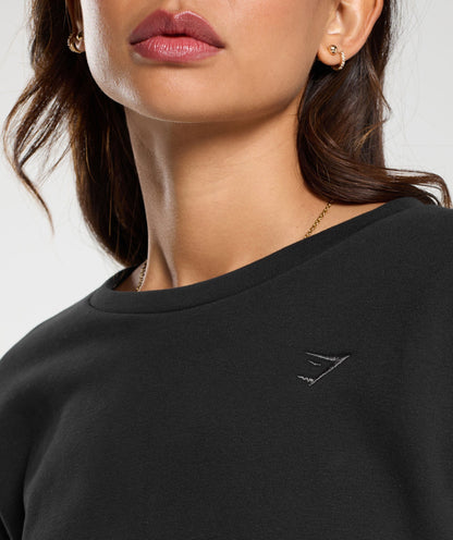 Gymshark Fleece Oversized Sweatshirt - Black