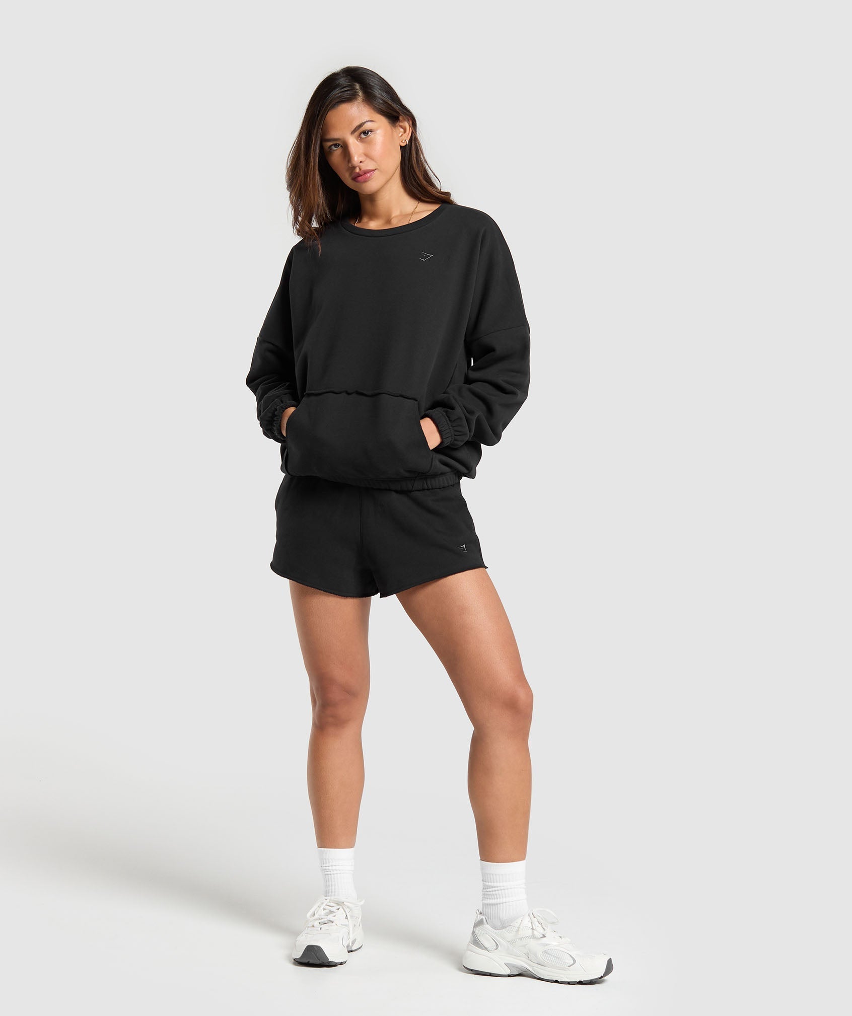 Gymshark Fleece Oversized Sweatshirt - Black