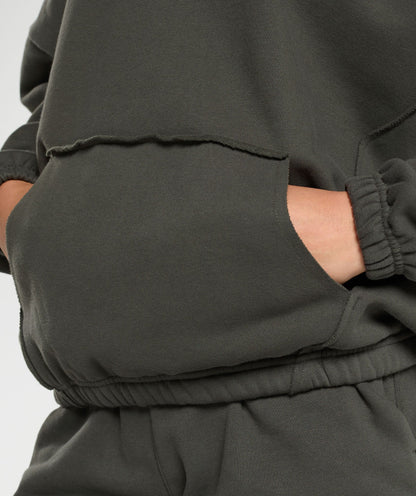 Gymshark Fleece Oversized Sweatshirt - Strength Green