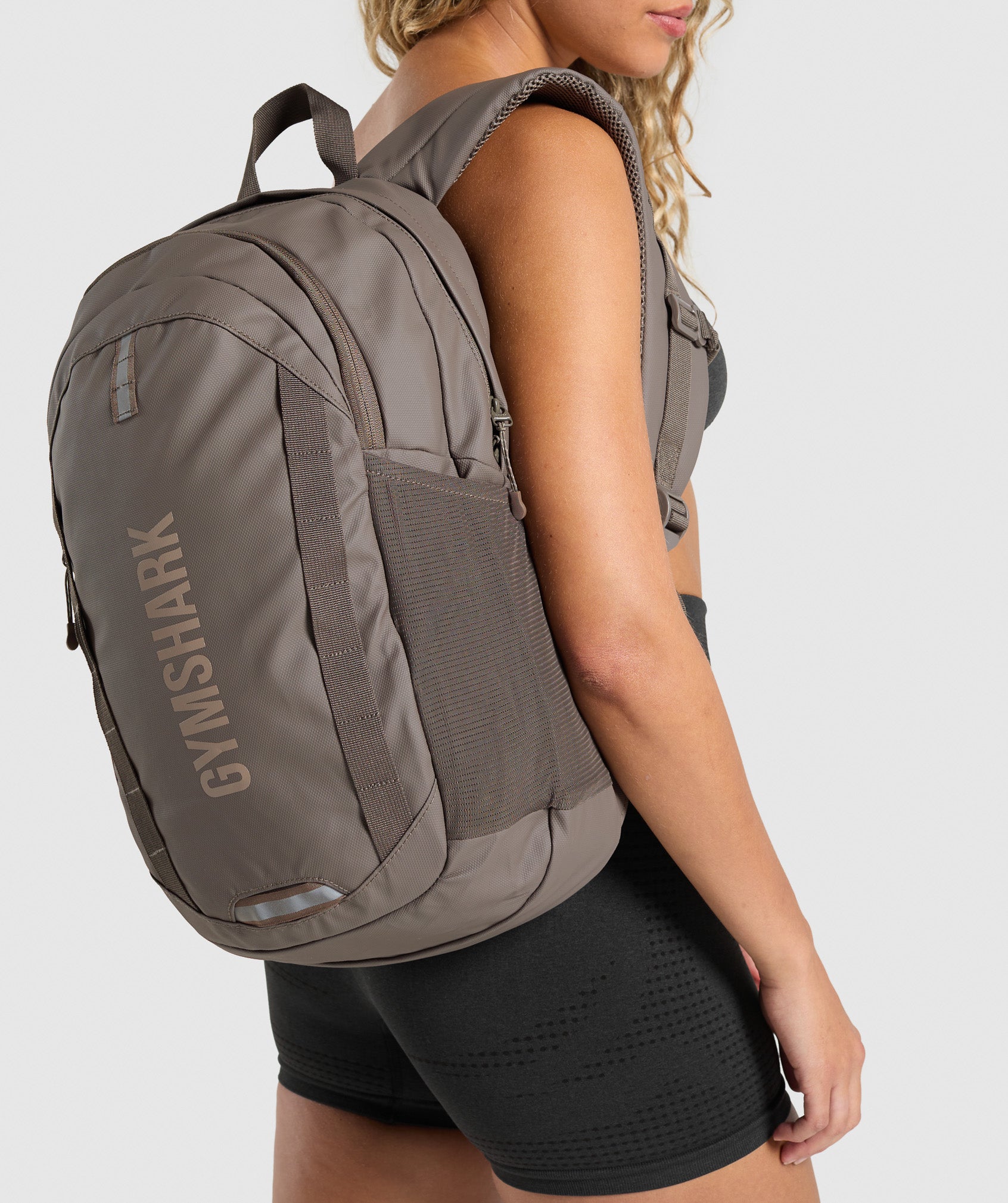 Gymshark Coated Pursuit Backpack - Camo Brown/ Cement Brown