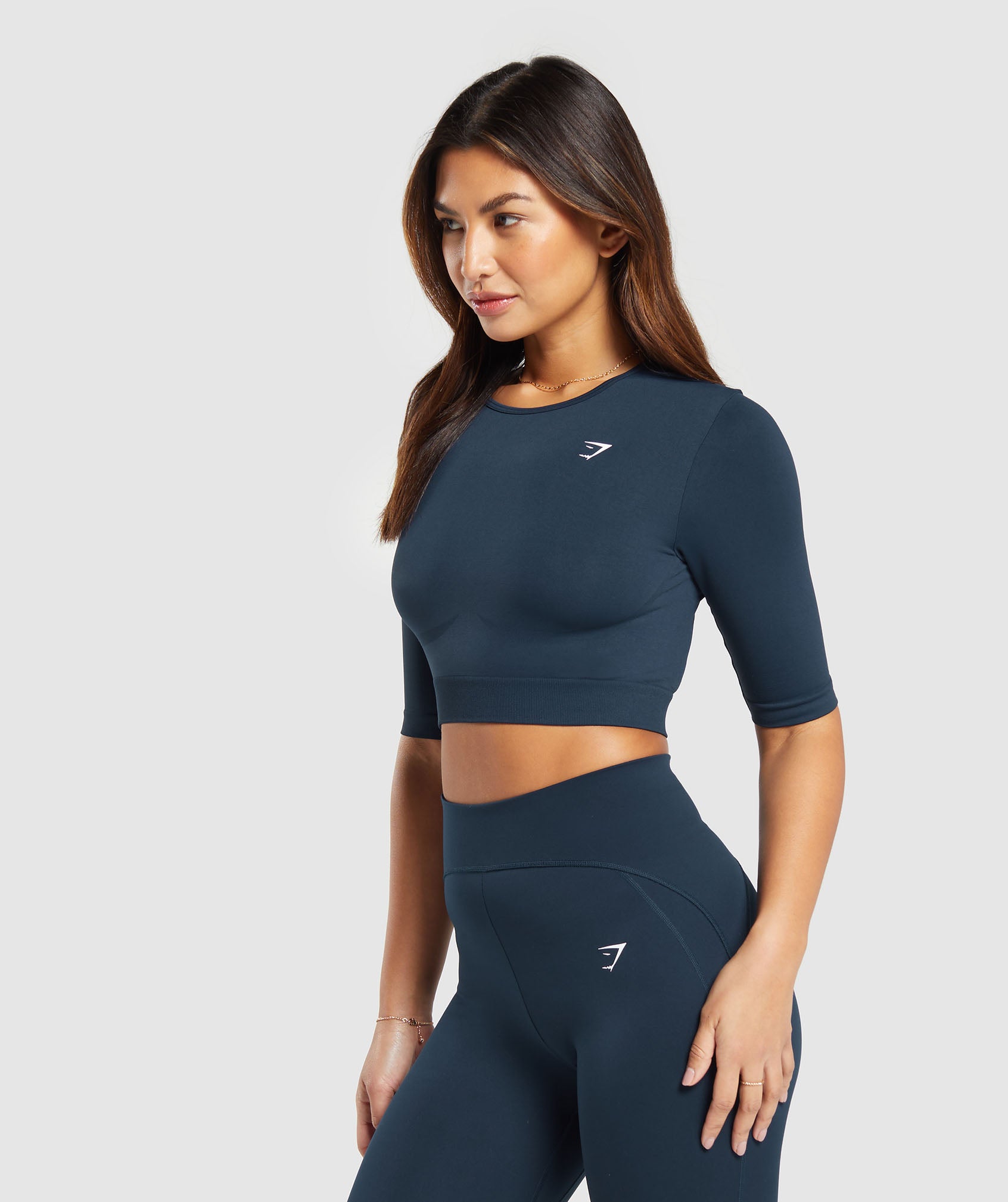 Gymshark Everyday Seamless Crop Top - Navy