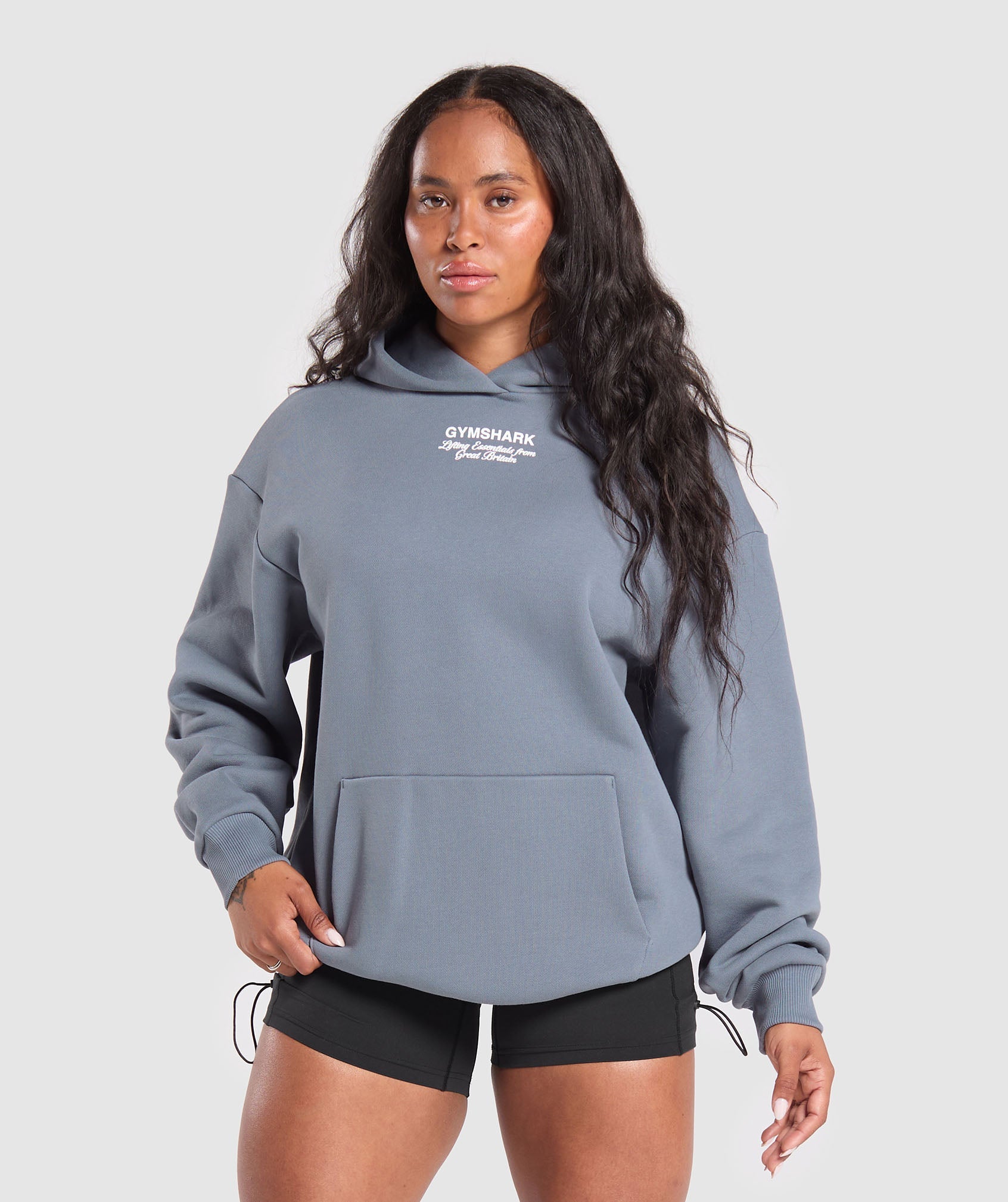 Gymshark British Iron Heavyweight Hoodie - Iron Blue