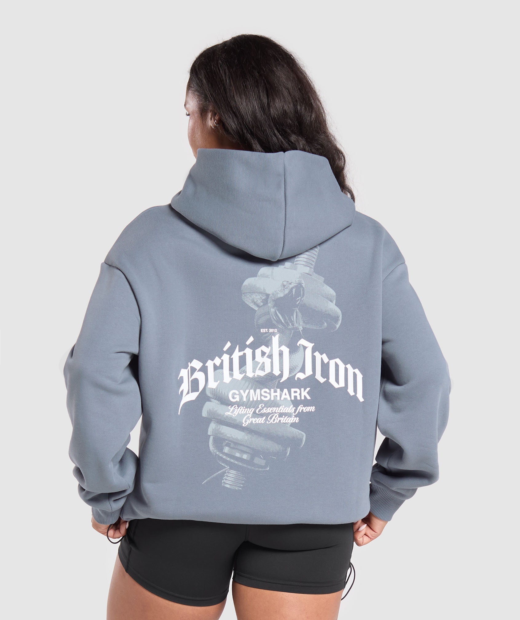 Gymshark British Iron Heavyweight Hoodie - Iron Blue