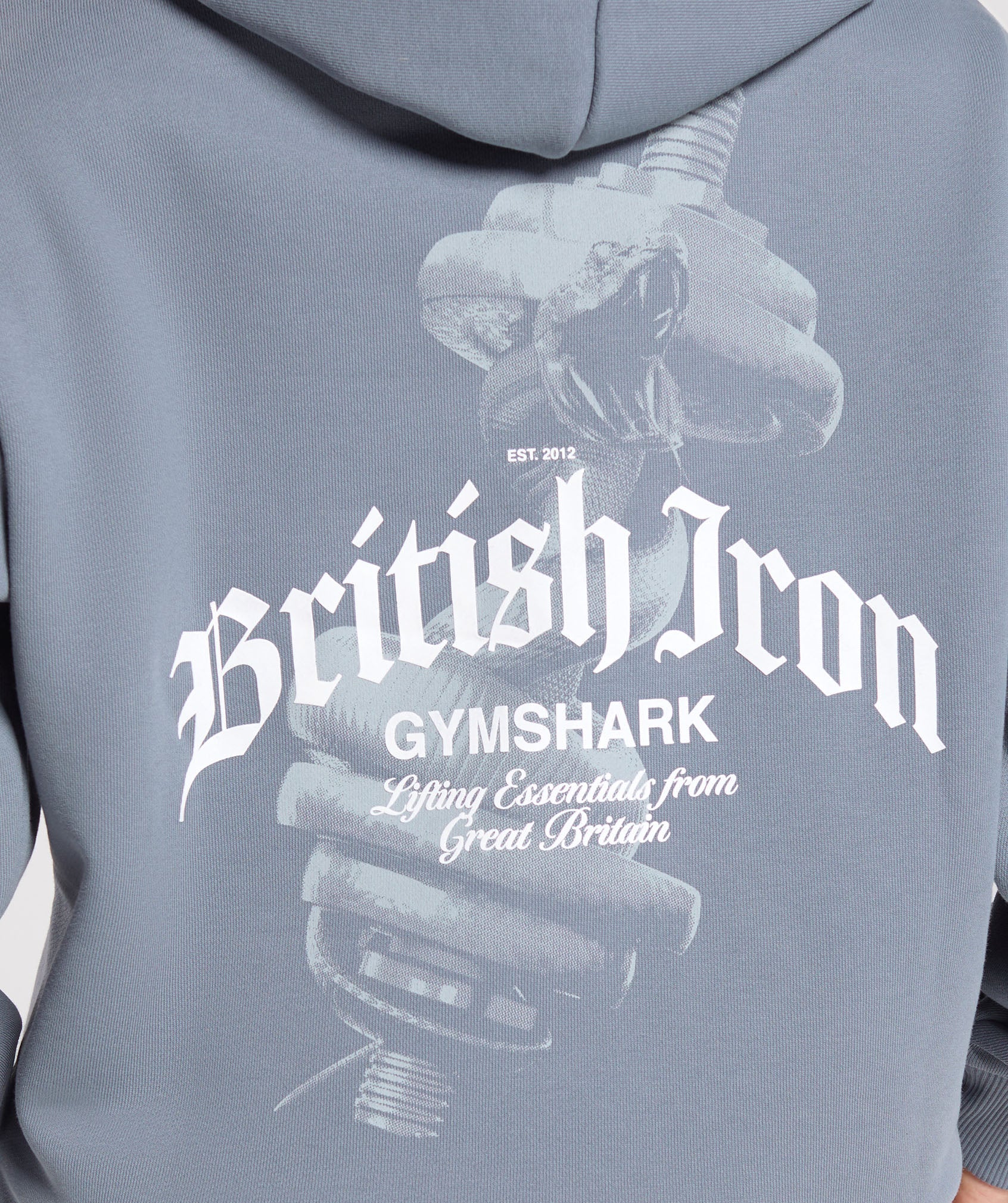 Gymshark British Iron Heavyweight Hoodie - Iron Blue