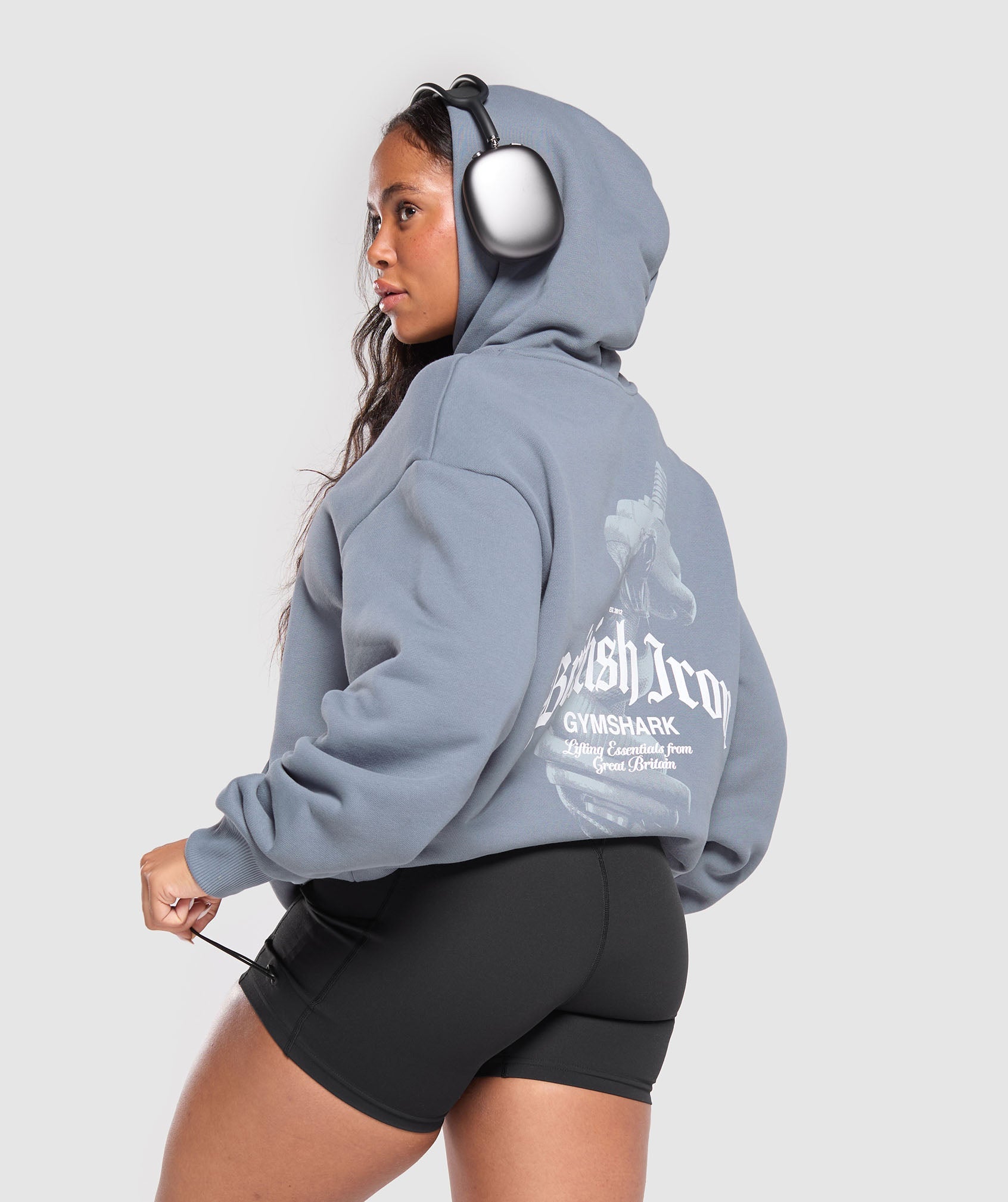 Gymshark British Iron Heavyweight Hoodie - Iron Blue
