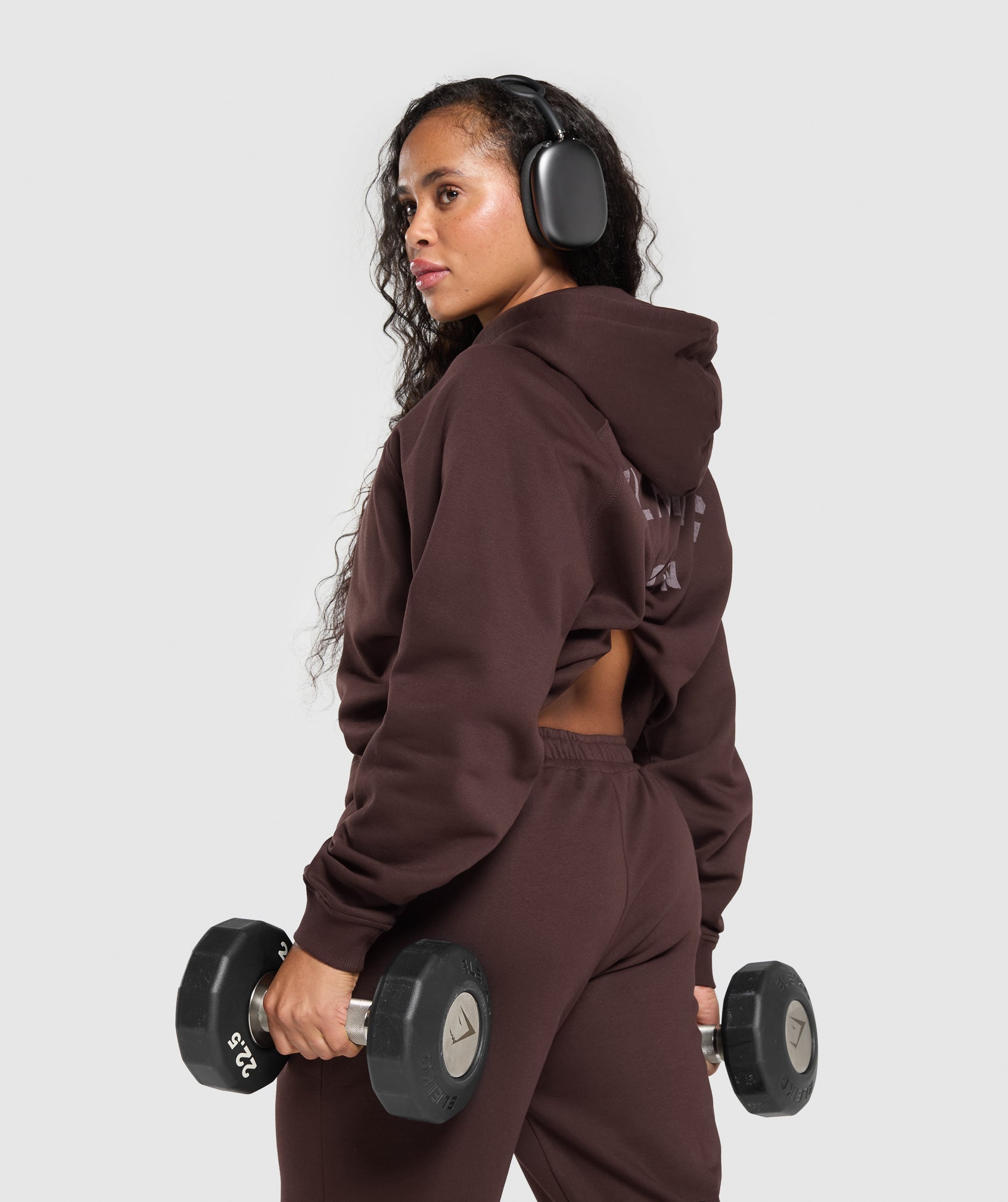 Gymshark Bulking Season Brushed Hoodie - Heritage Brown