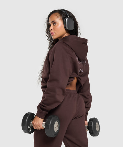 Gymshark Bulking Season Brushed Hoodie - Heritage Brown