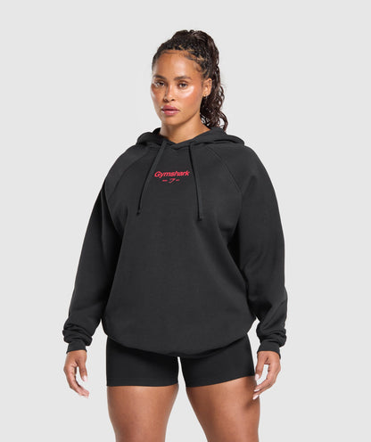 Gymshark Bigger Quads Than Your Ex Brushed Hoodie - Black
