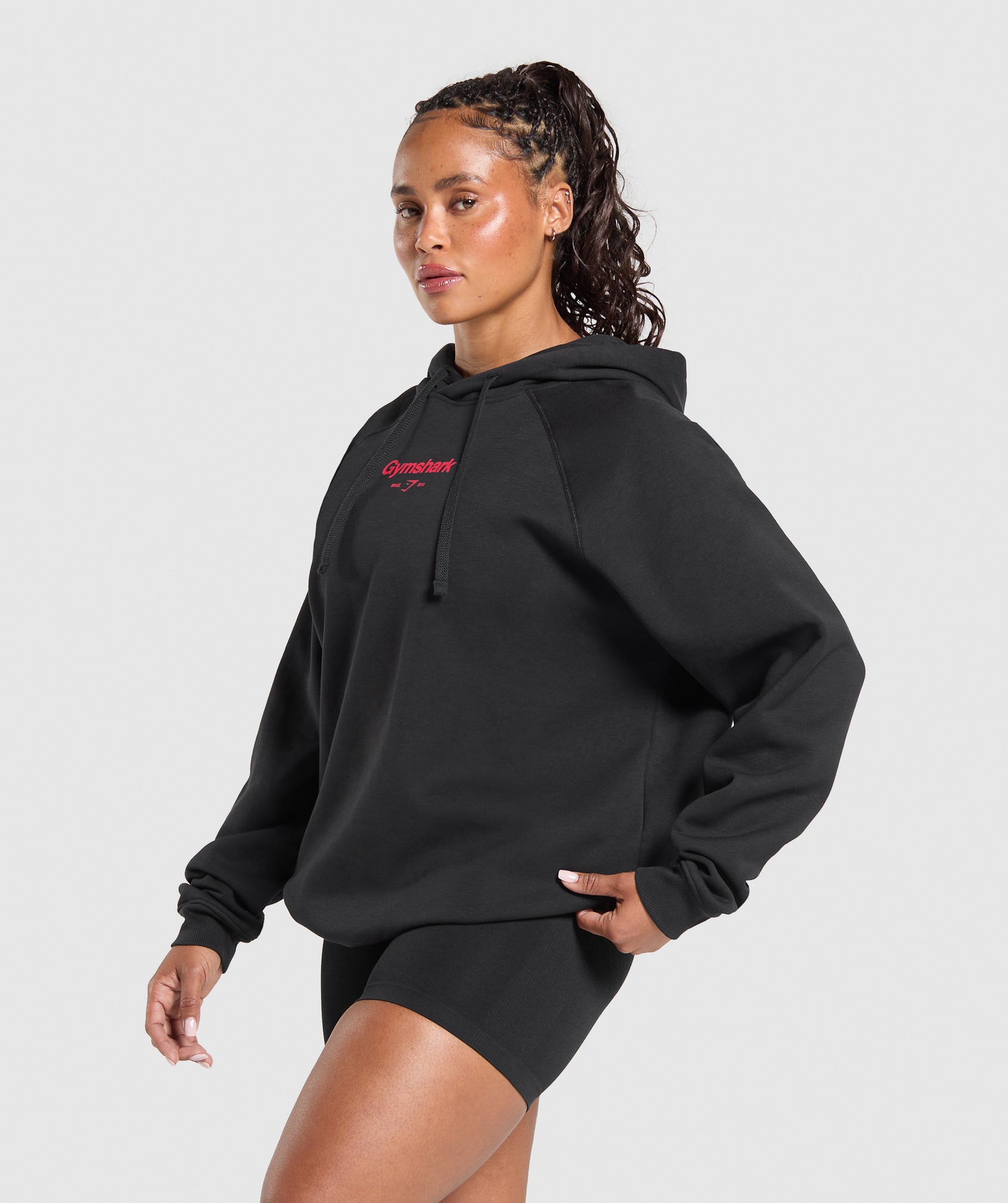 Gymshark Bigger Quads Than Your Ex Brushed Hoodie - Black