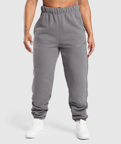Gymshark Embroidered Gymshark Oversized Jogger - Brushed Grey