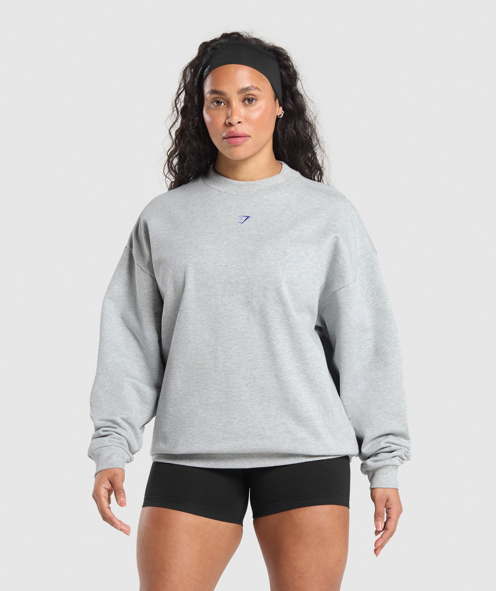 Gymshark Lifting Club Oversized Sweatshirt - Light Grey Core Marl