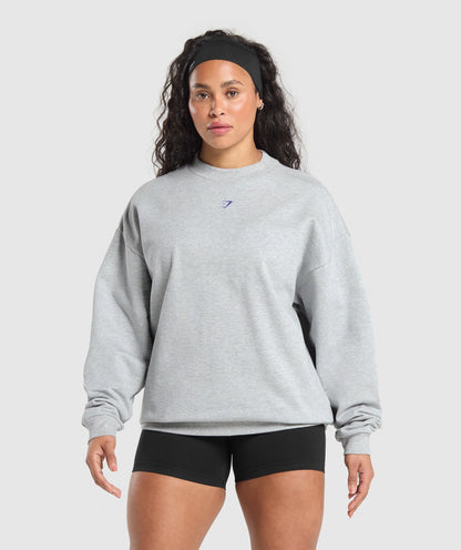 Gymshark Lifting Club Oversized Sweatshirt - Light Grey Core Marl