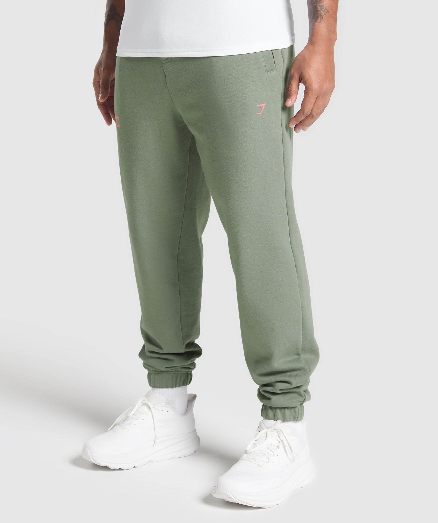 Gymshark Running Graphic Joggers - Unit Green