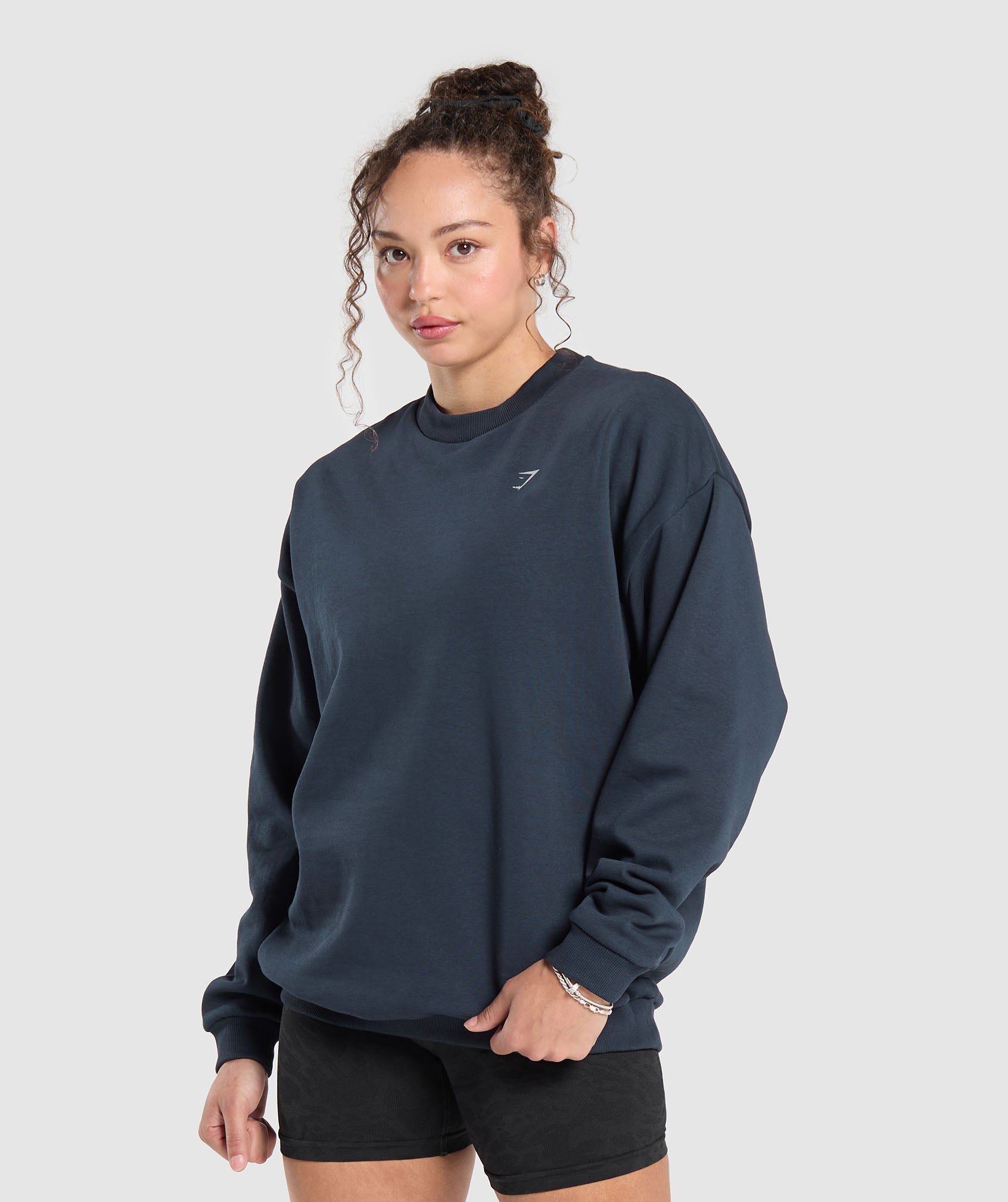 Gymshark Strength Department Brushed Sweatshirt - Heavy Blue