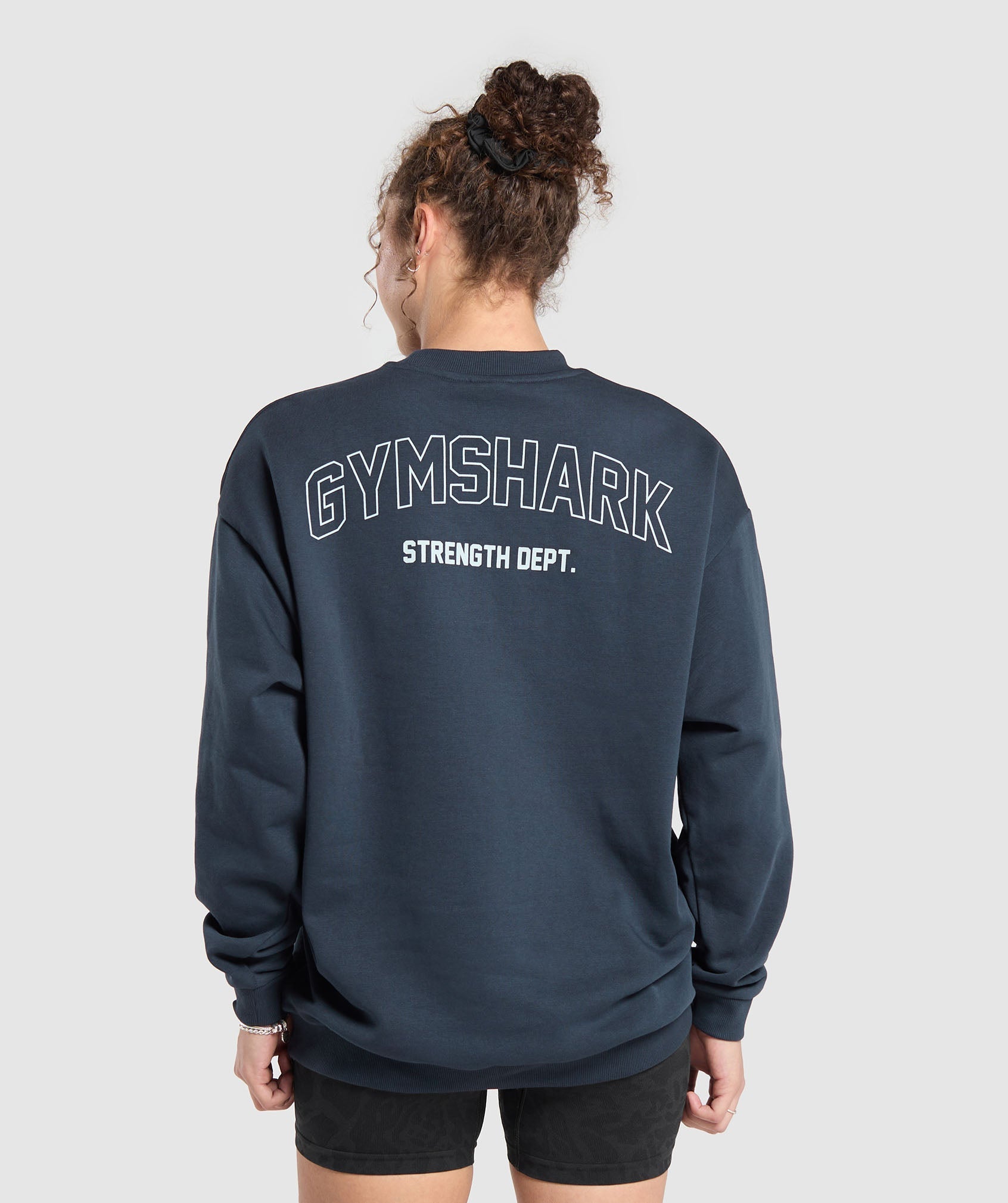Gymshark Strength Department Brushed Sweatshirt - Heavy Blue