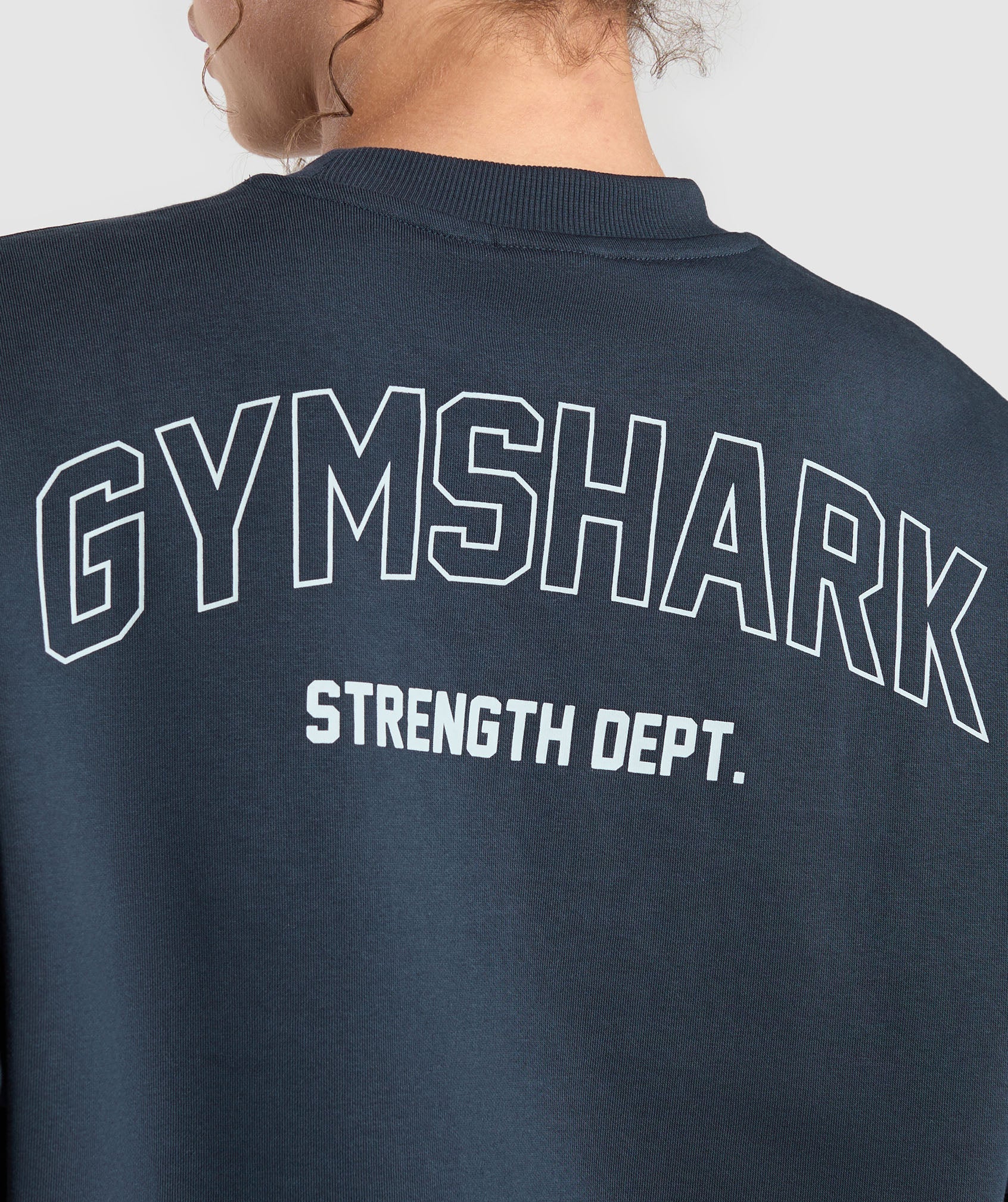 Gymshark Strength Department Brushed Sweatshirt - Heavy Blue