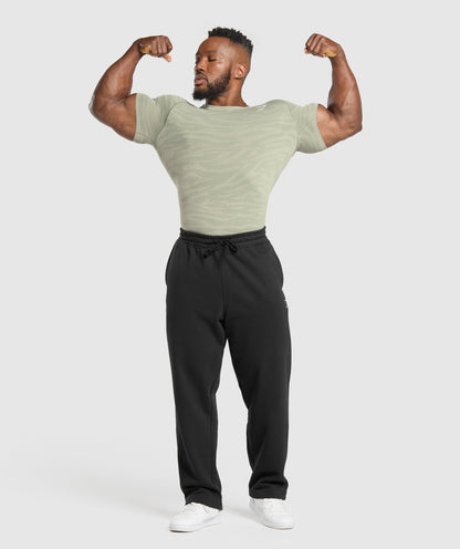 Gymshark Geo Animal Seamless T-Shirt - Chalk Green/Unit Green