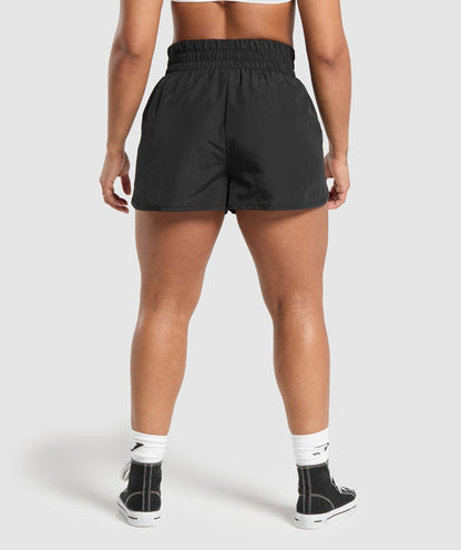 Gymshark Retro Waistband Shorts - Black