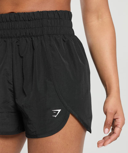Gymshark Retro Waistband Shorts - Black