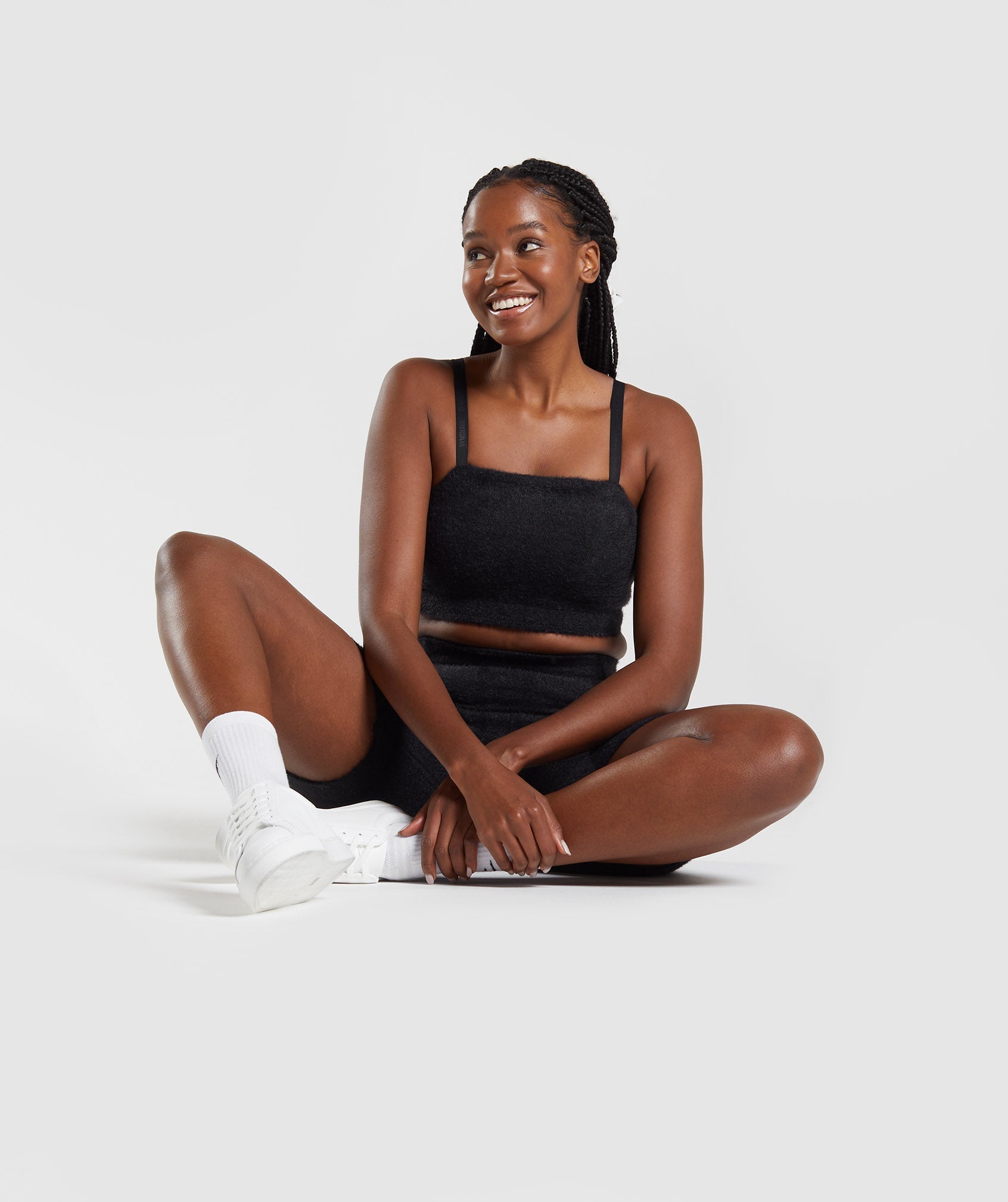 Gymshark Whitney Eyelash Knit Bandeau - Black