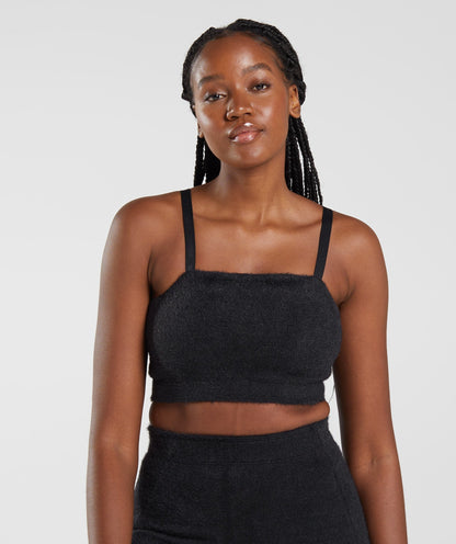 Gymshark Whitney Eyelash Knit Bandeau - Black